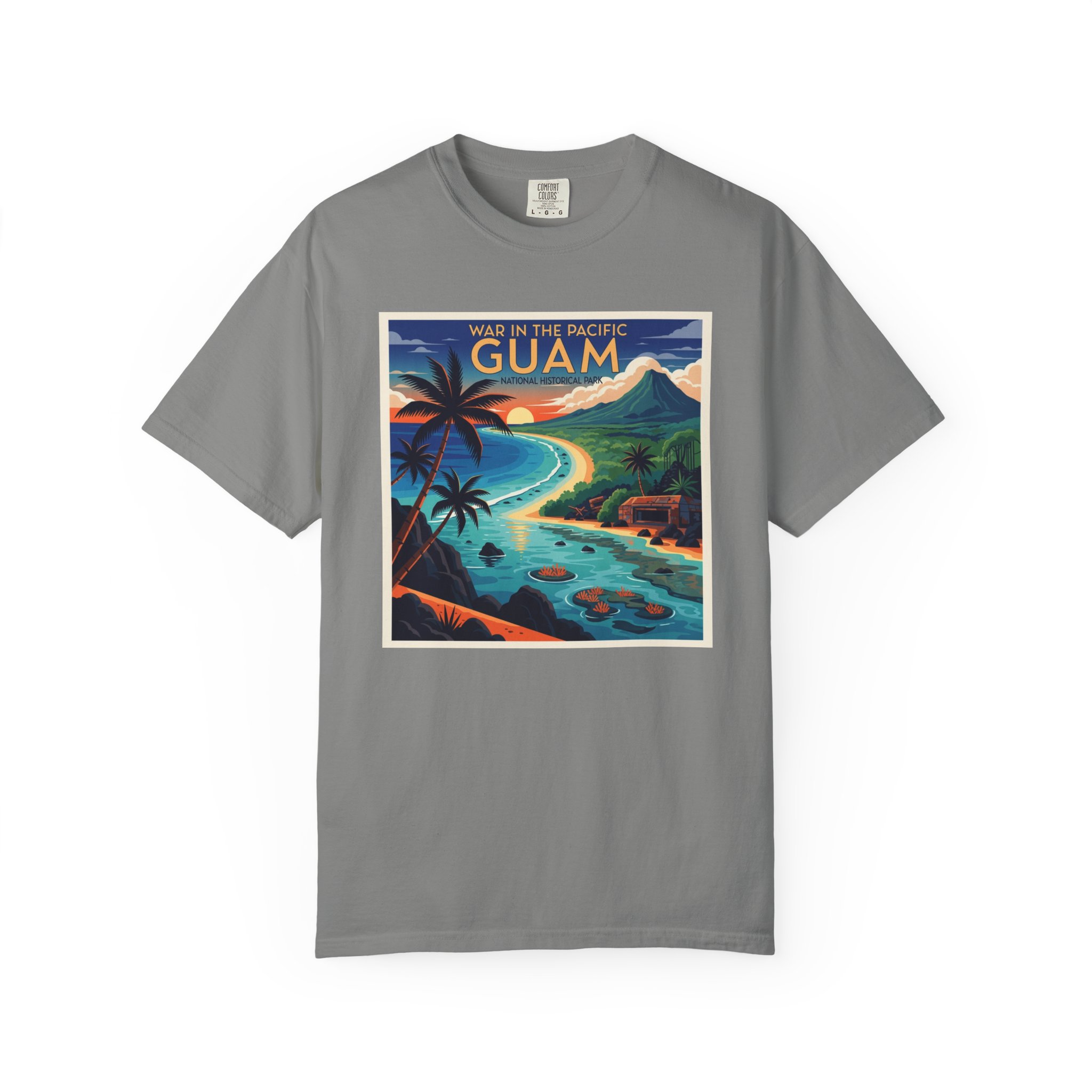 War in the Pacific National Historical Park WPA Style Unisex T-shirt - Image 7