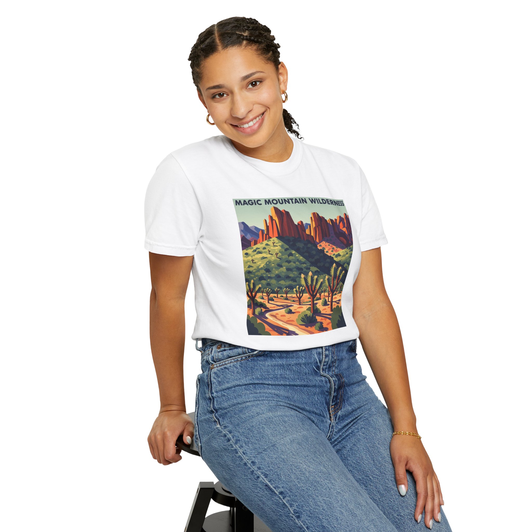 Magic Mountain Wilderness WPA Style Unisex T-shirt - Image 5