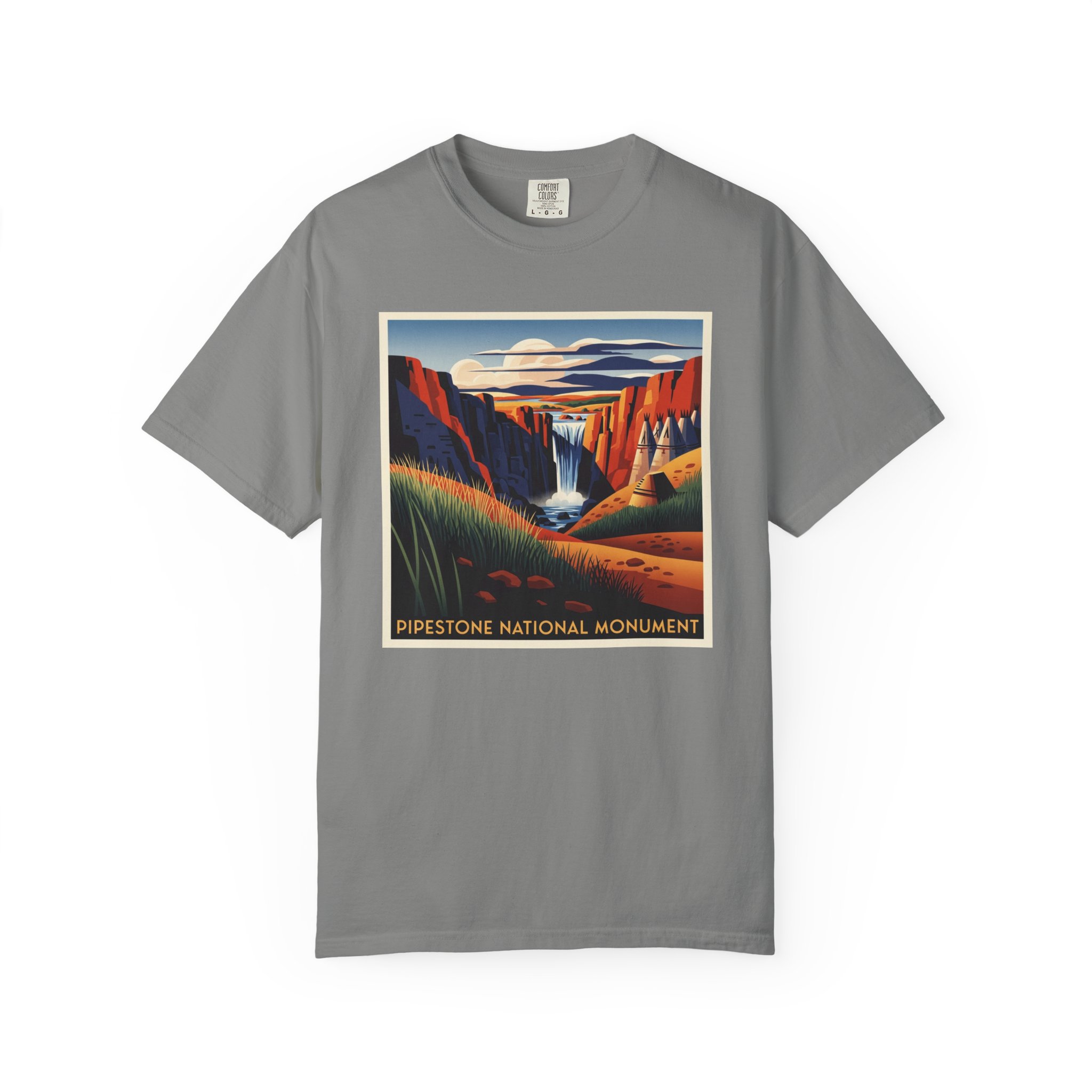 Pipestone National Monument WPA Style Unisex T-shirt - Image 7