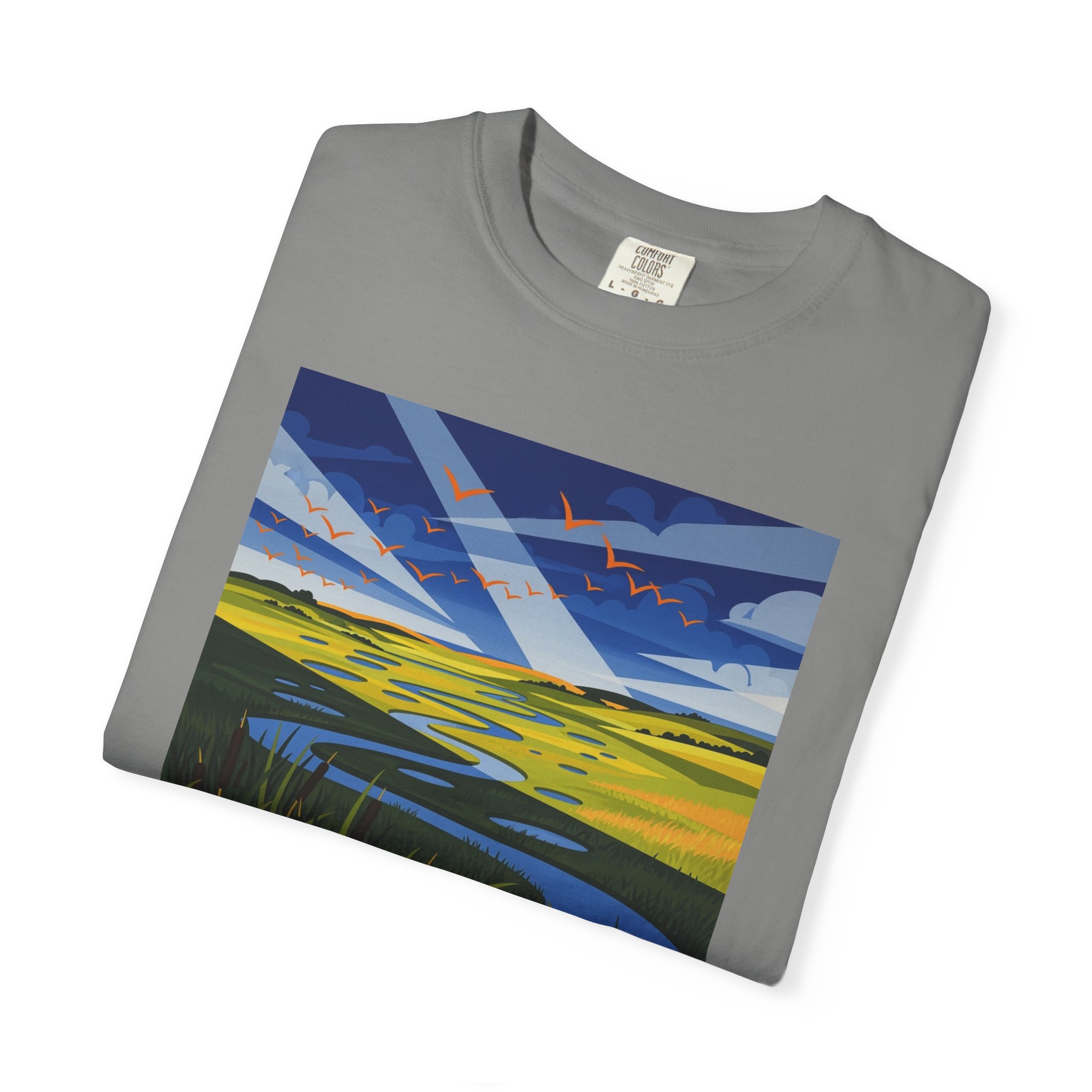 Wintering River National Wildlife Refuge WPA Style Unisex T-shirt - Image 9