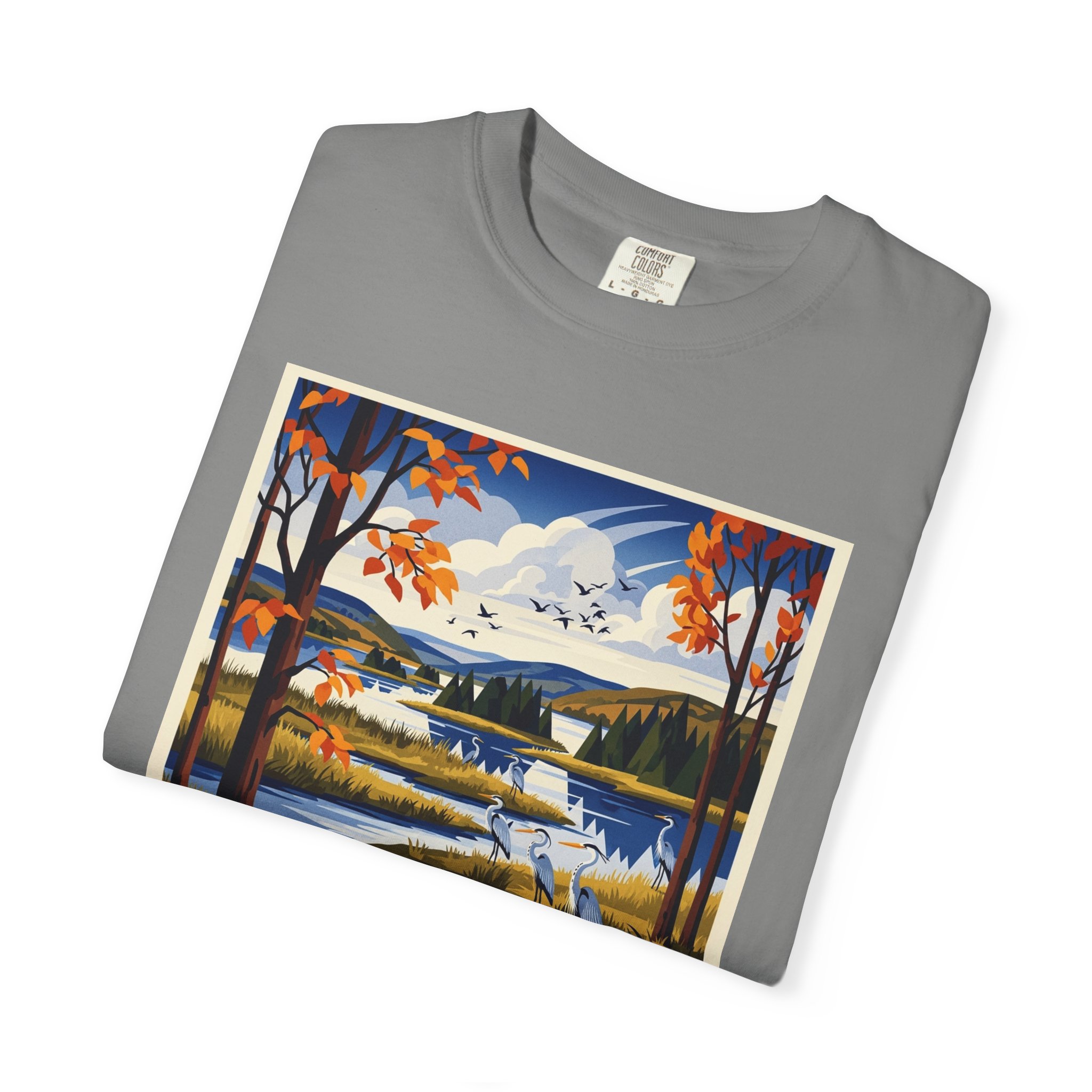 Ohio River Islands National Wildlife Refuge WPA Style Unisex T-shirt - Image 9