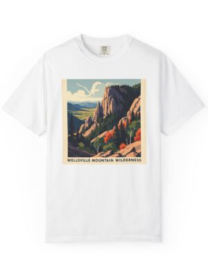 Wellsville Mountain Wilderness WPA Style Unisex T-shirt