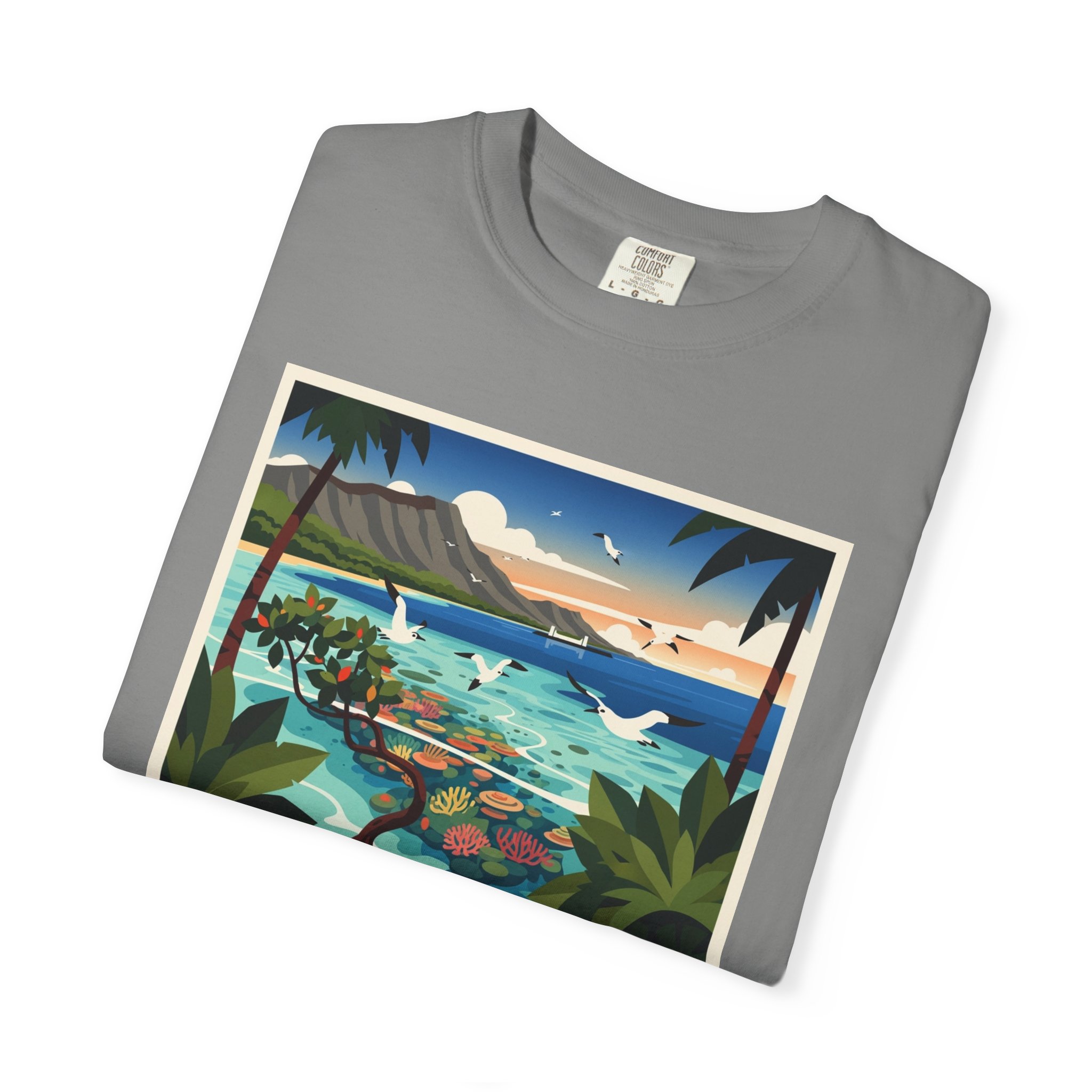 Pearl Harbor National Wildlife Refuge WPA Style Unisex T-shirt - Image 9