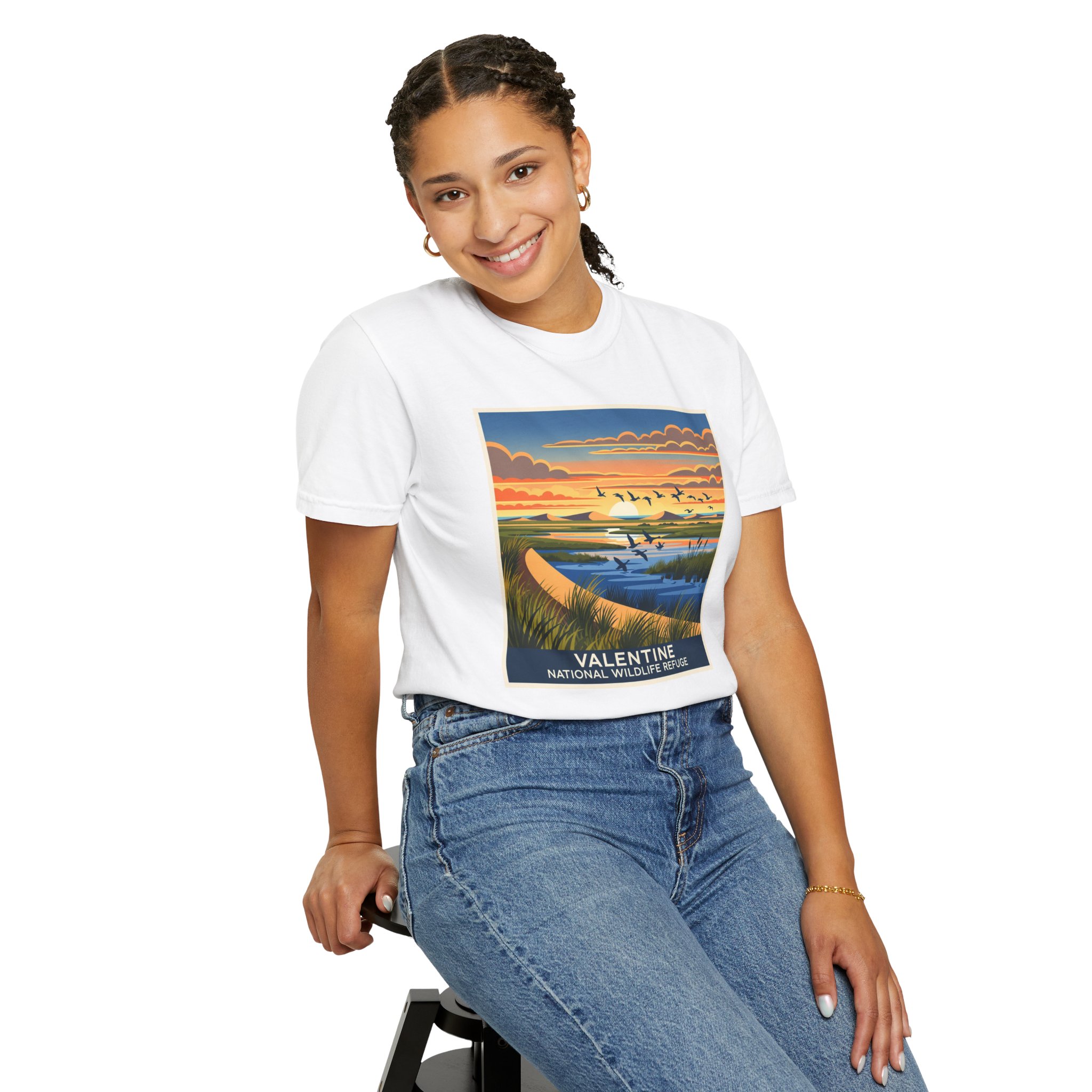 Valentine National Wildlife Refuge WPA Style Unisex T-shirt - Image 5