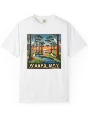 Weeks Bay National Estuarine Research Reserve WPA Style Unisex T-shirt