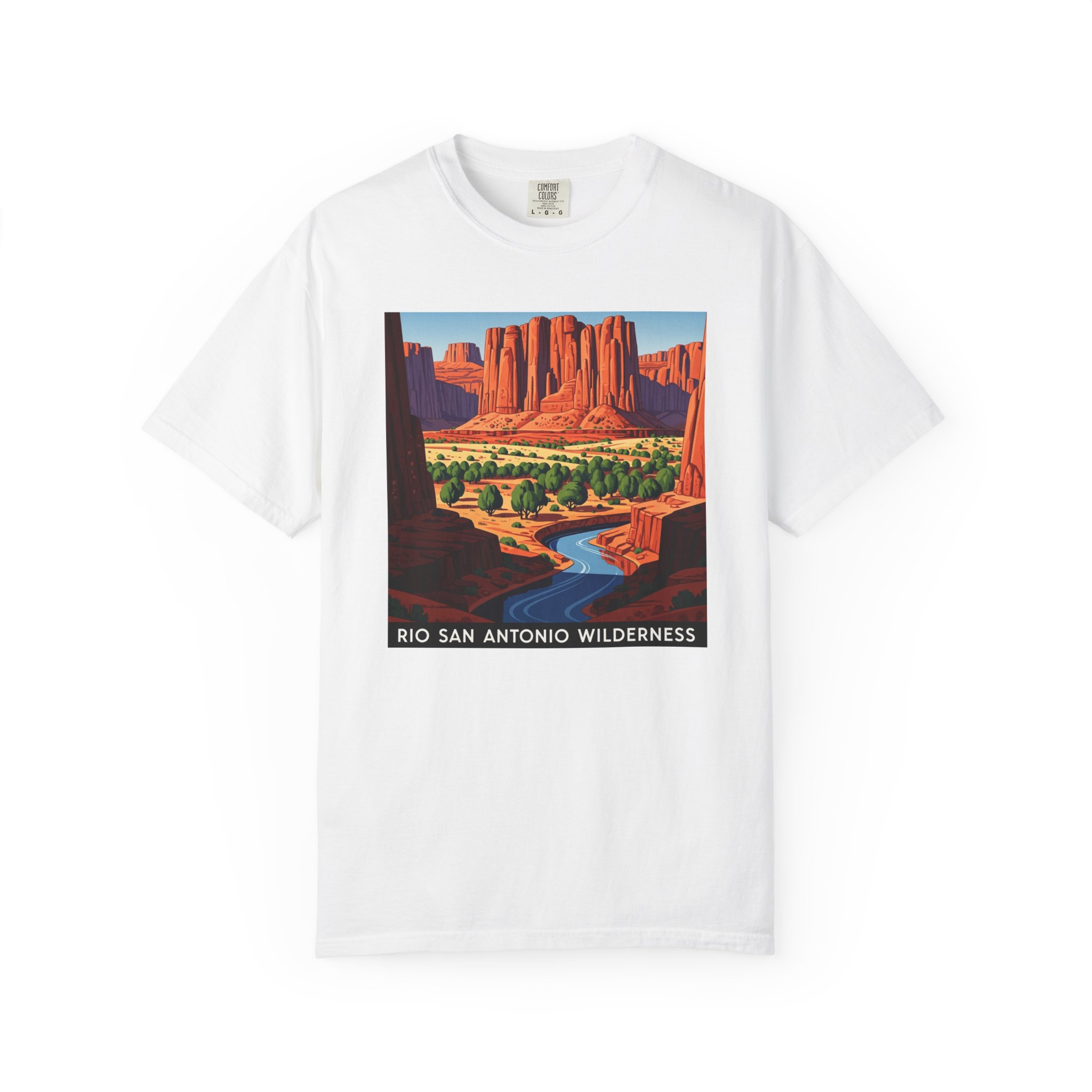 Rio San Antonio Wilderness WPA Style Unisex T-shirt