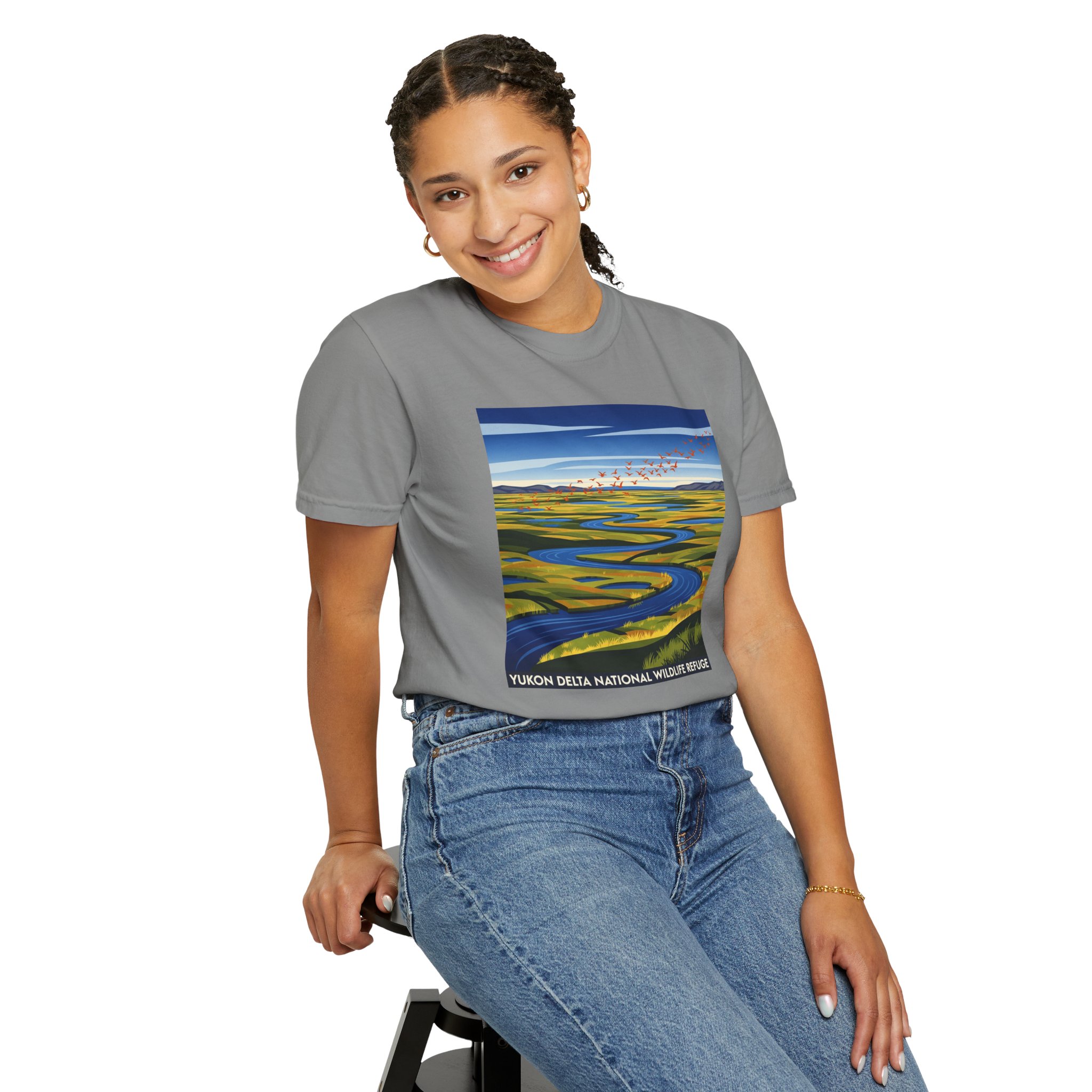 Yukon Delta National Wildlife Refuge WPA Style Unisex T-shirt - Image 11
