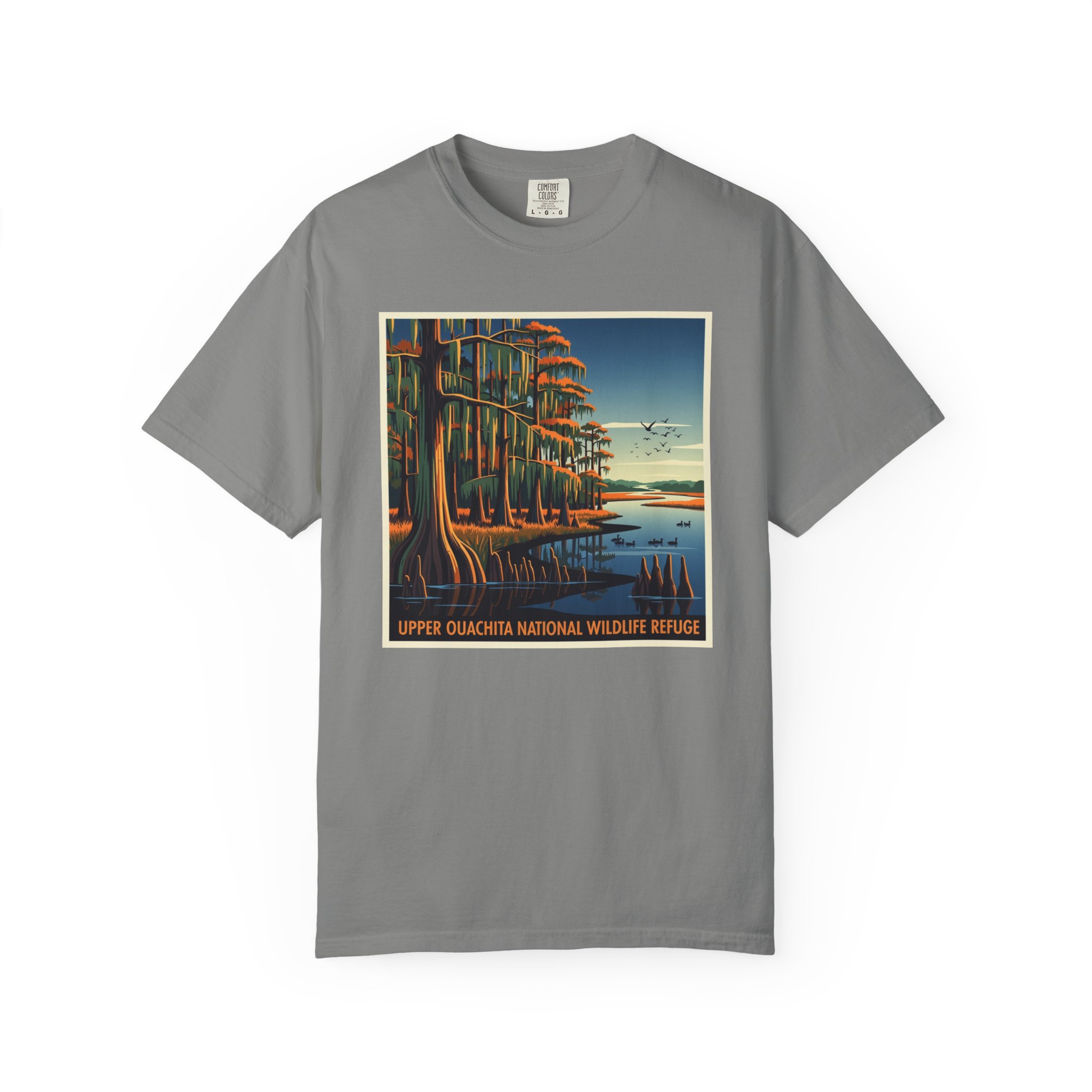 Upper Ouachita National Wildlife Refuge WPA Style Unisex T-shirt - Image 7