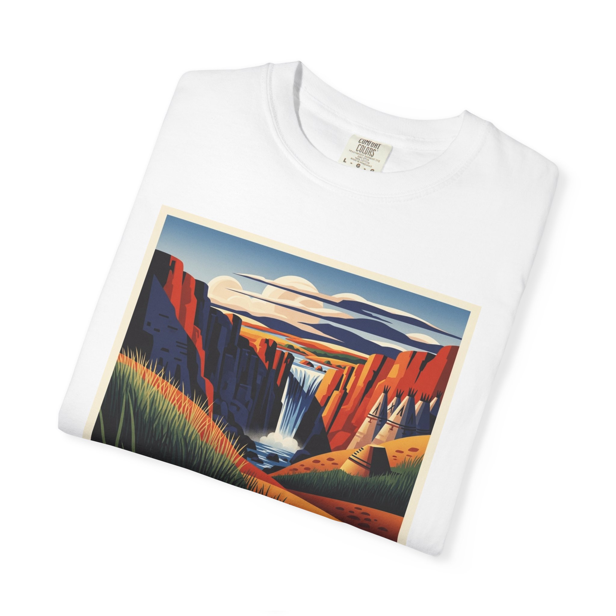 Pipestone National Monument WPA Style Unisex T-shirt - Image 3