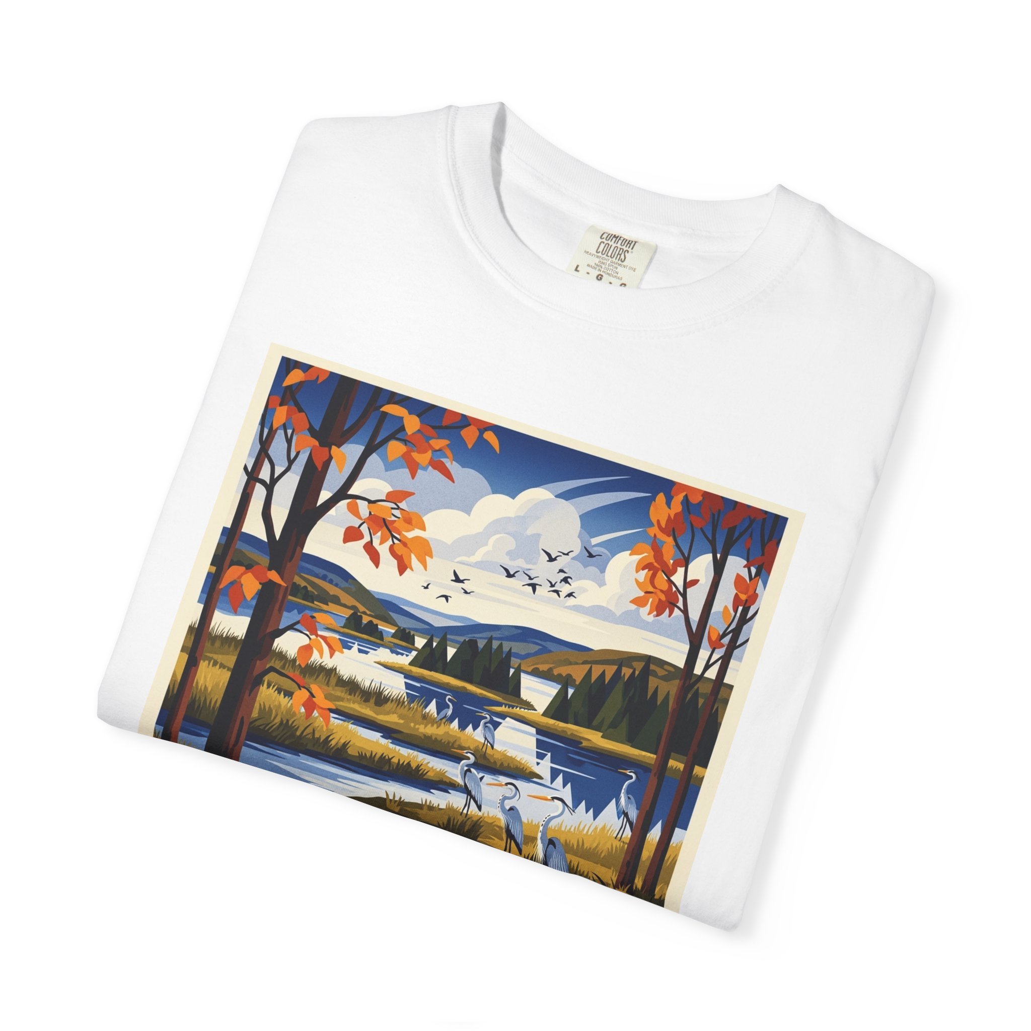Ohio River Islands National Wildlife Refuge WPA Style Unisex T-shirt - Image 3