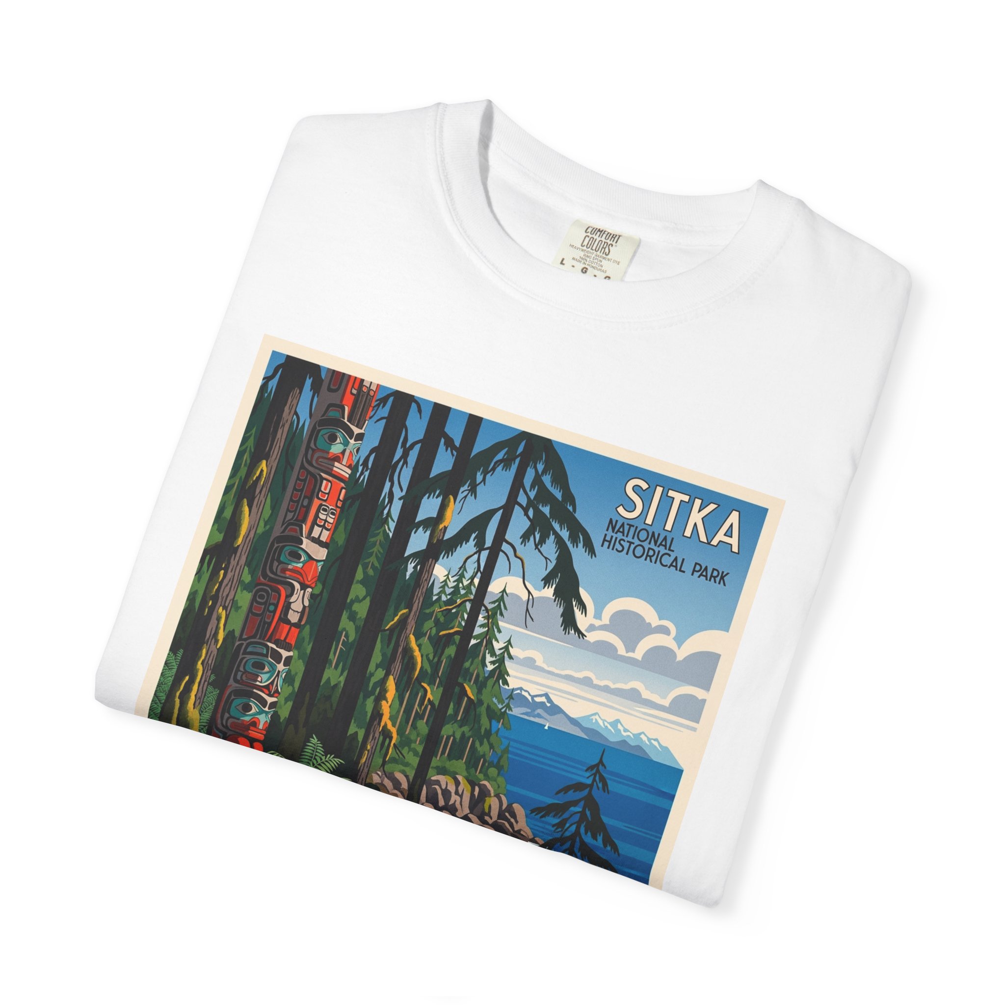 Sitka National Historical Park WPA Style Unisex T-shirt - Image 3
