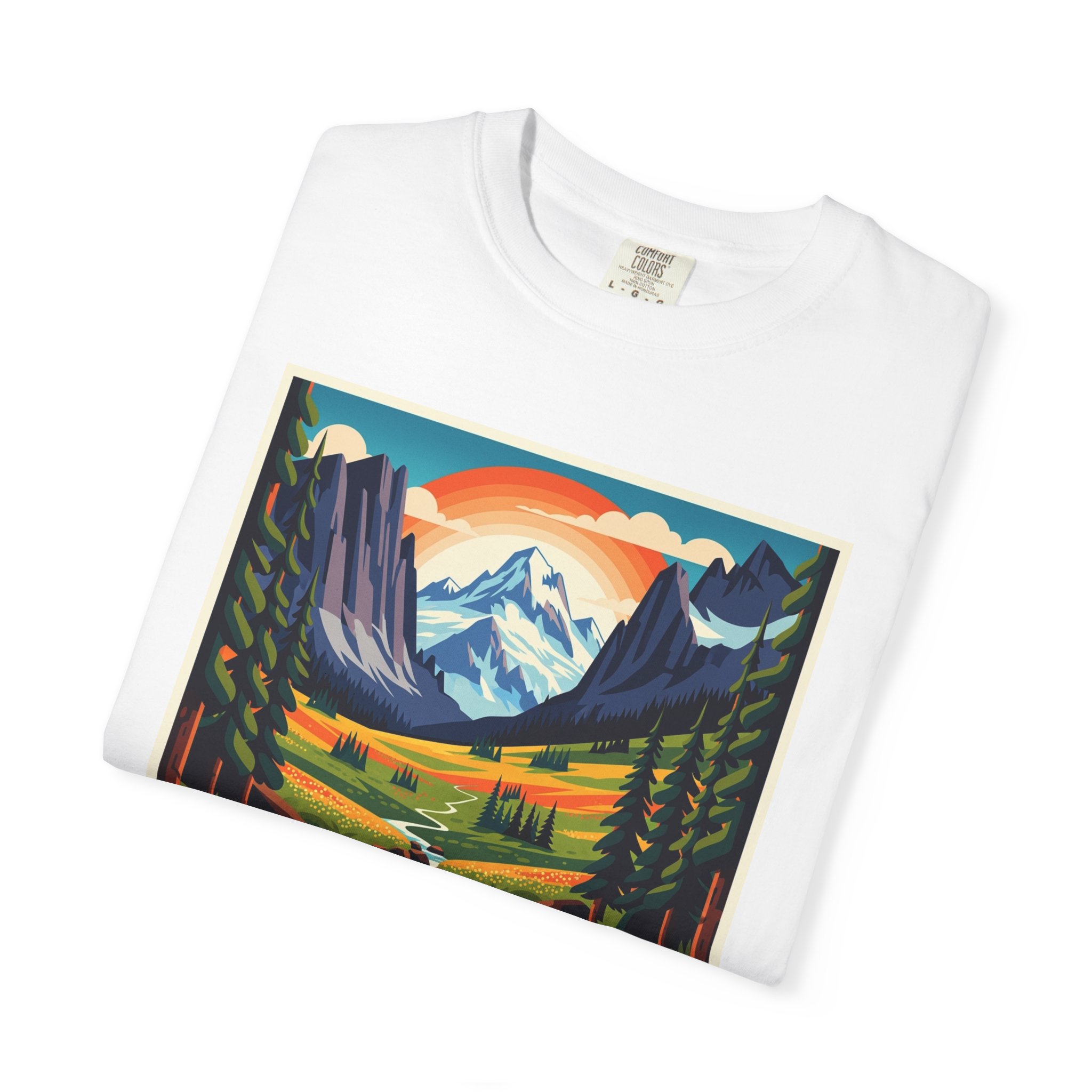 Wild Sky Wilderness WPA Style Unisex T-shirt - Image 3