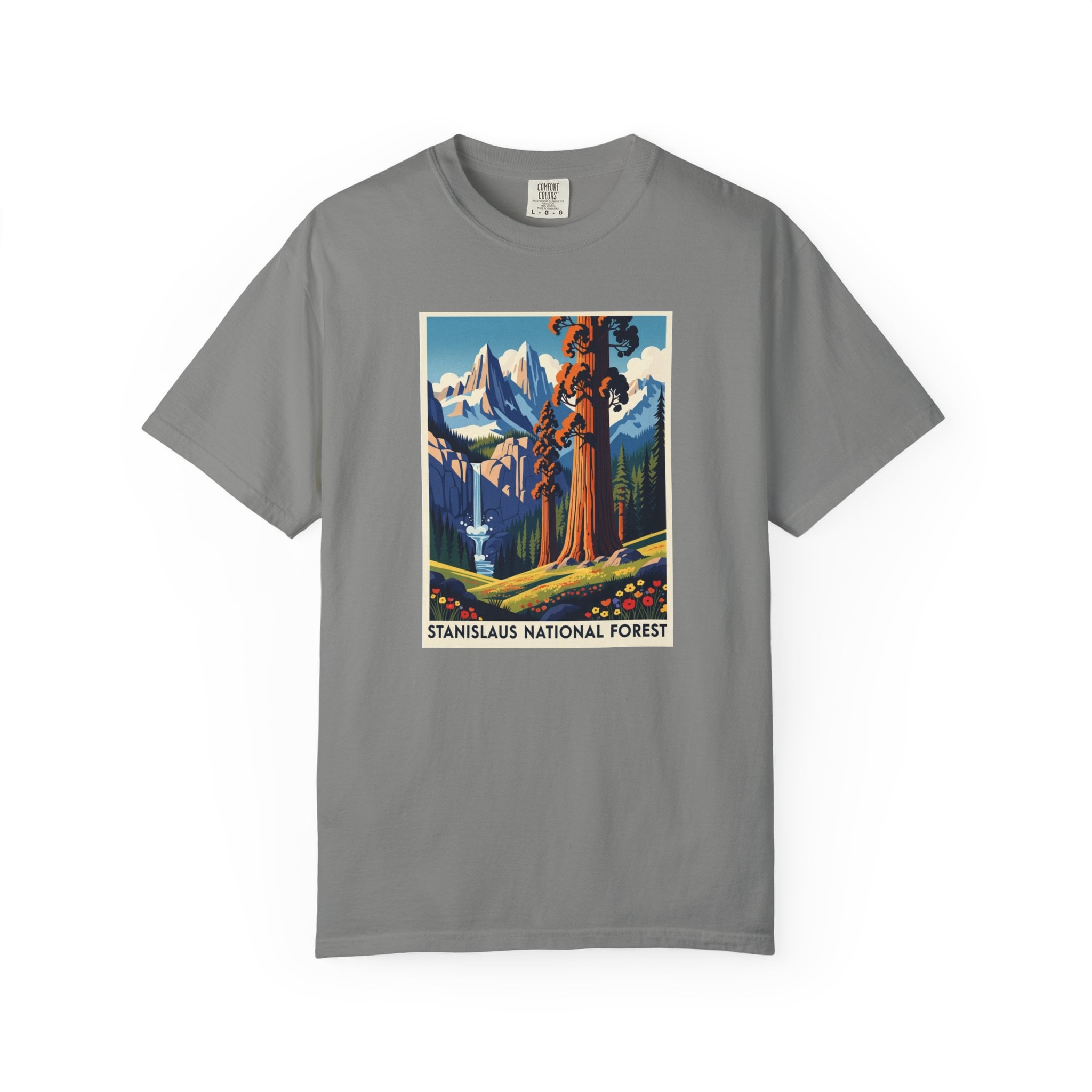 Stanislaus National Forest WPA Style Unisex T-shirt - Image 7
