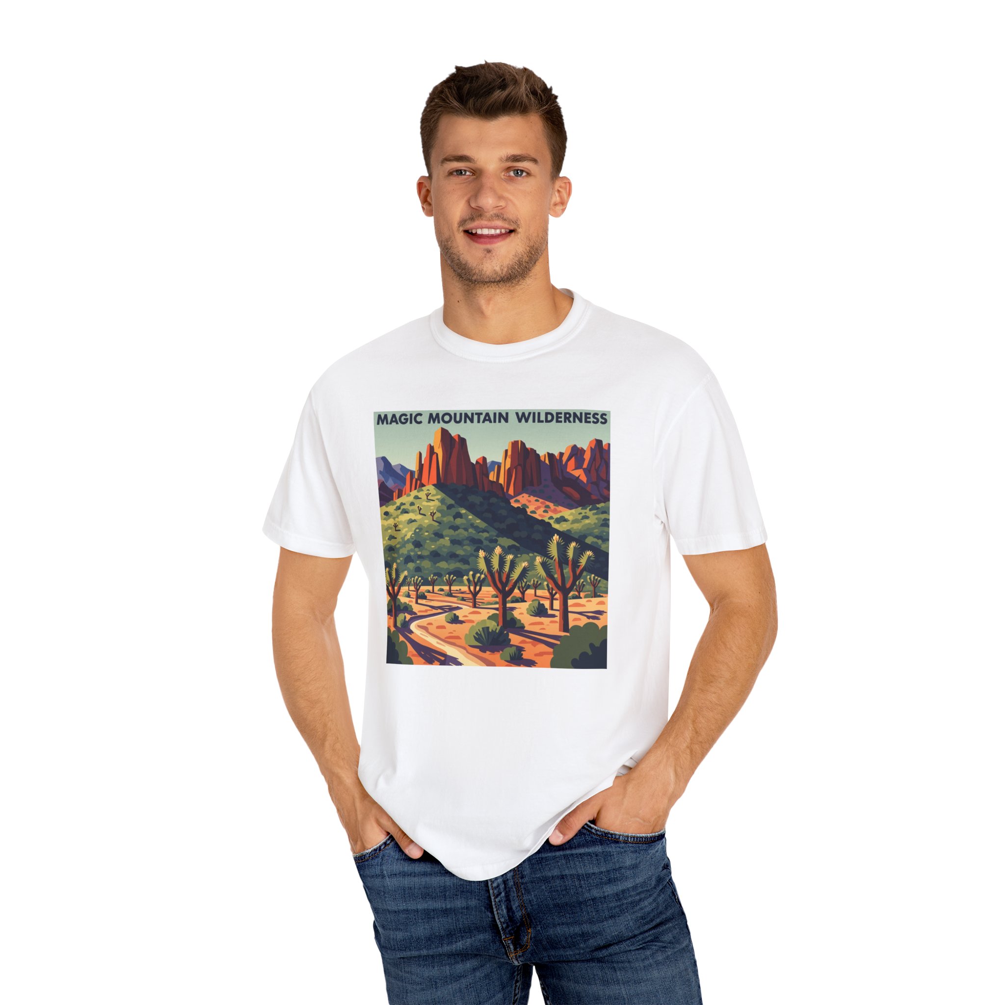 Magic Mountain Wilderness WPA Style Unisex T-shirt - Image 4