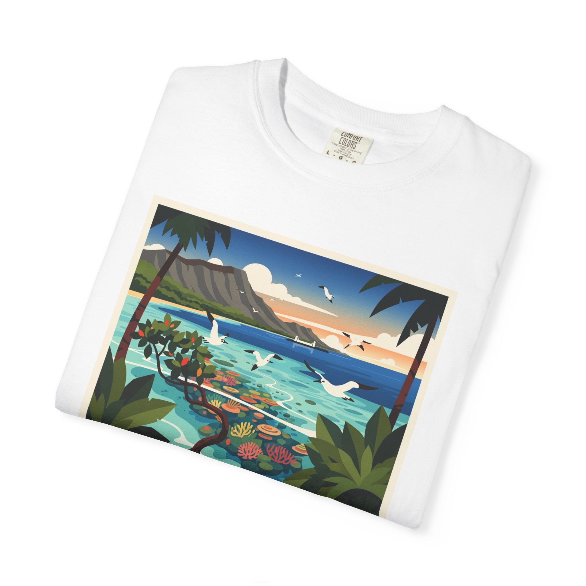 Pearl Harbor National Wildlife Refuge WPA Style Unisex T-shirt - Image 3