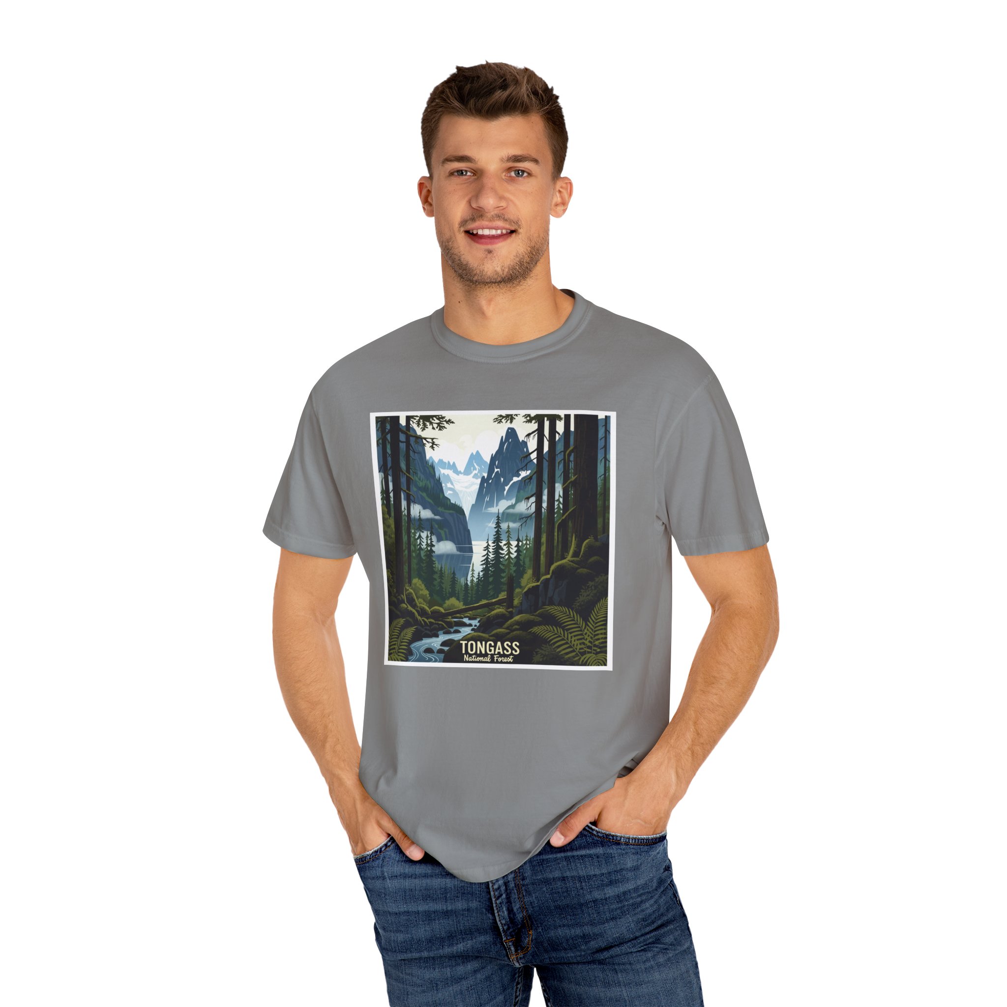 Tongass National Forest WPA Style Unisex T-shirt - Image 10