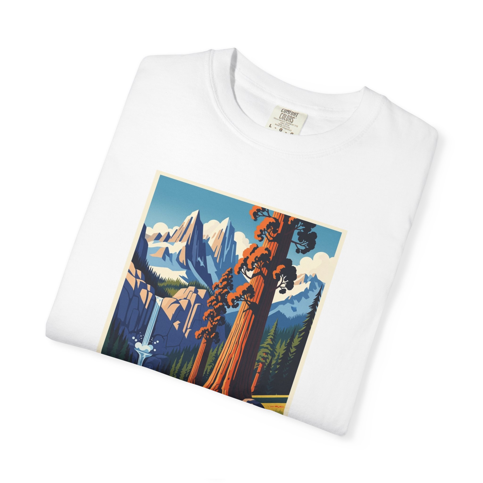 Stanislaus National Forest WPA Style Unisex T-shirt - Image 3