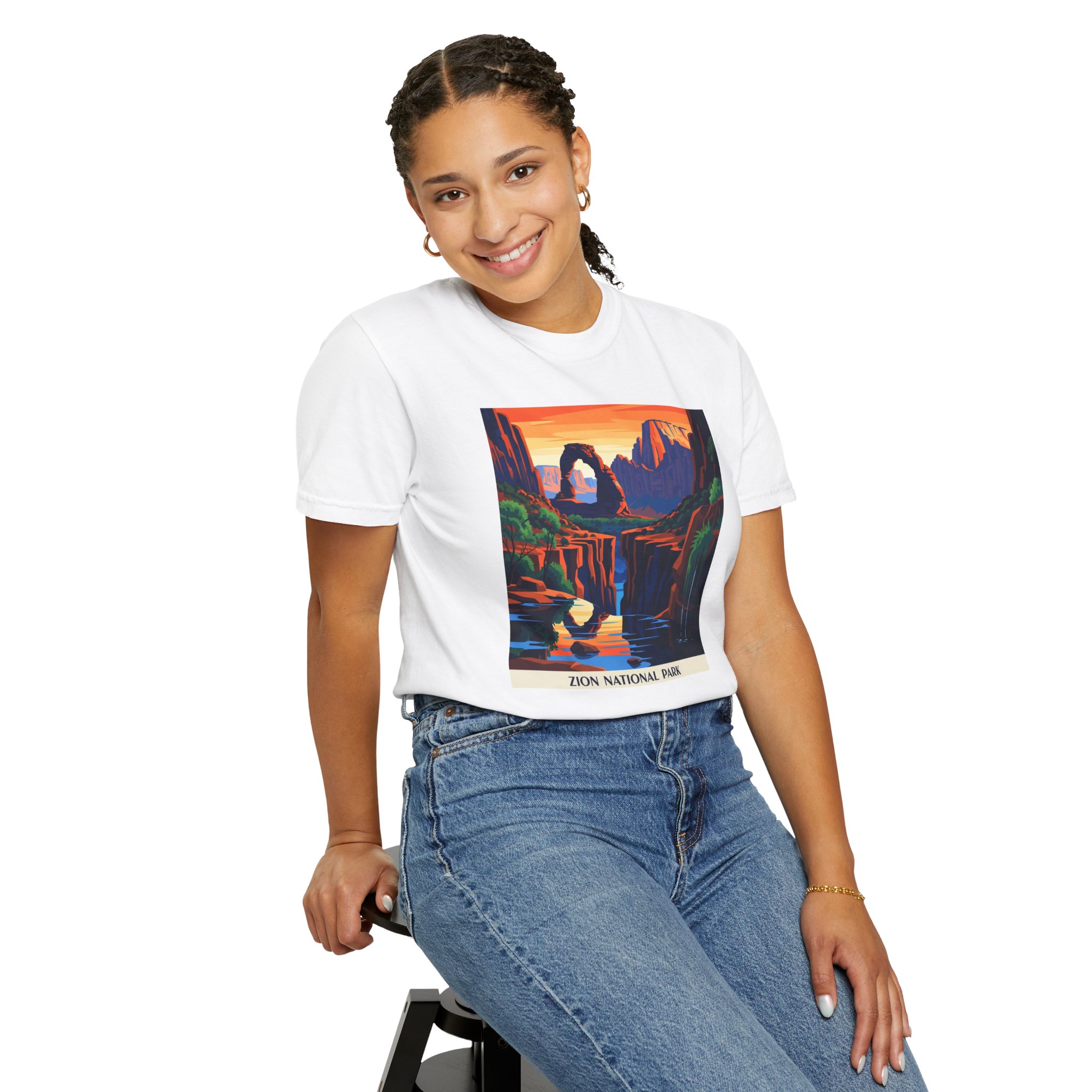 Zion National Park WPA Style Unisex T-shirt - Image 5
