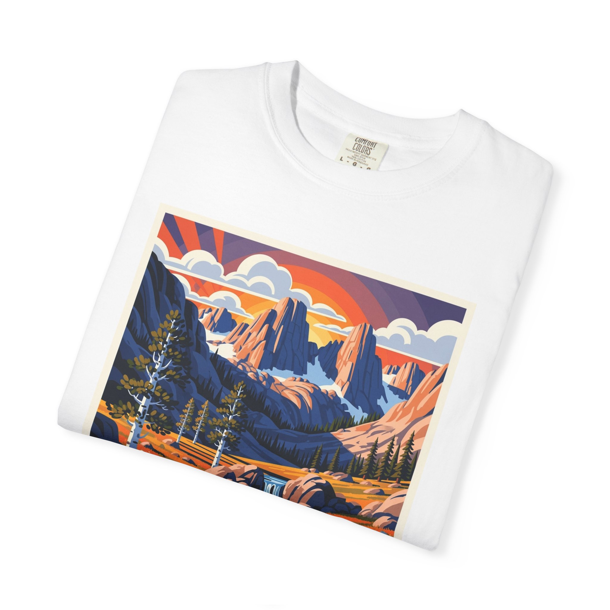 Owens River Headwaters Wilderness WPA Style Unisex T-shirt - Image 3