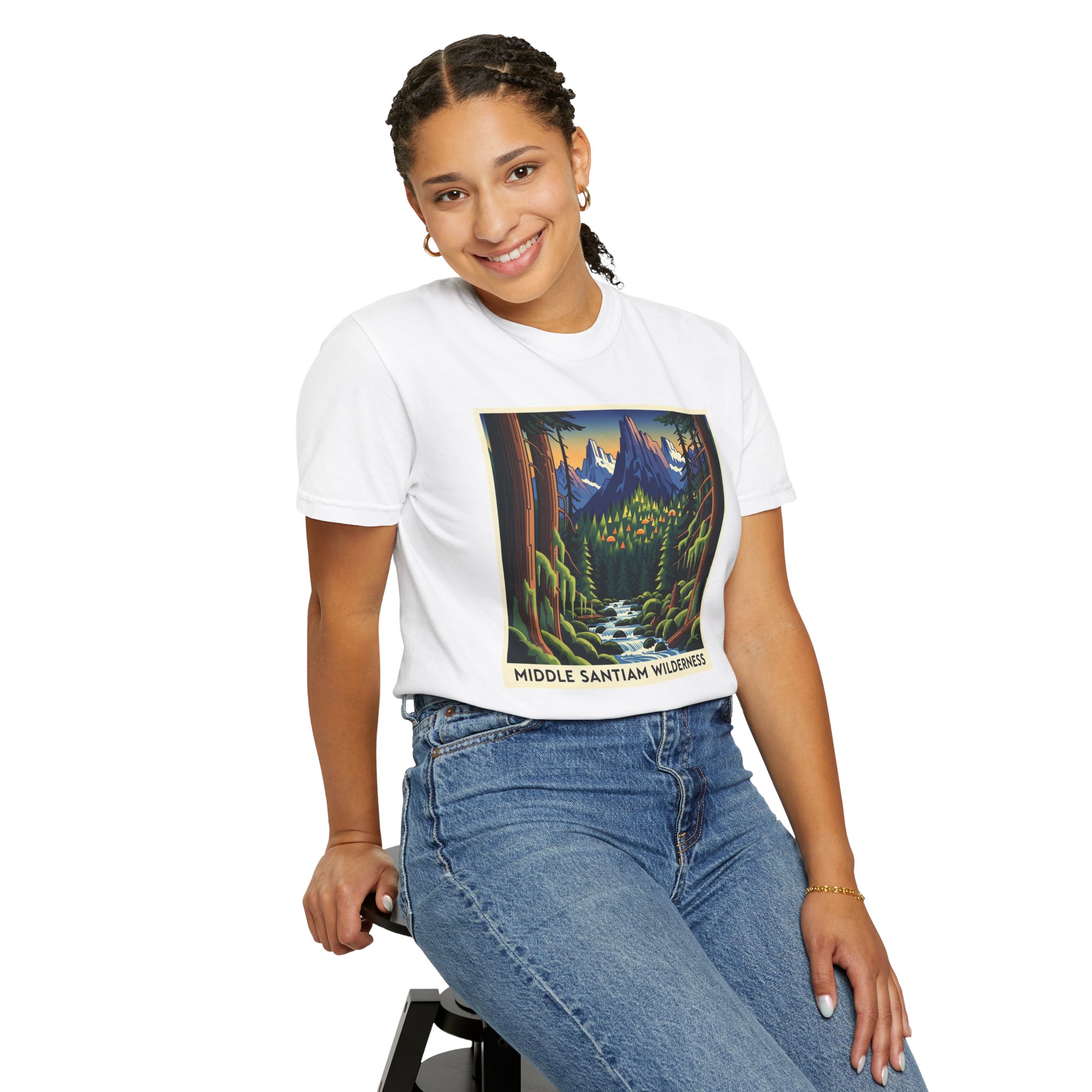 Middle Santiam Wilderness WPA Style Unisex T-shirt - Image 5