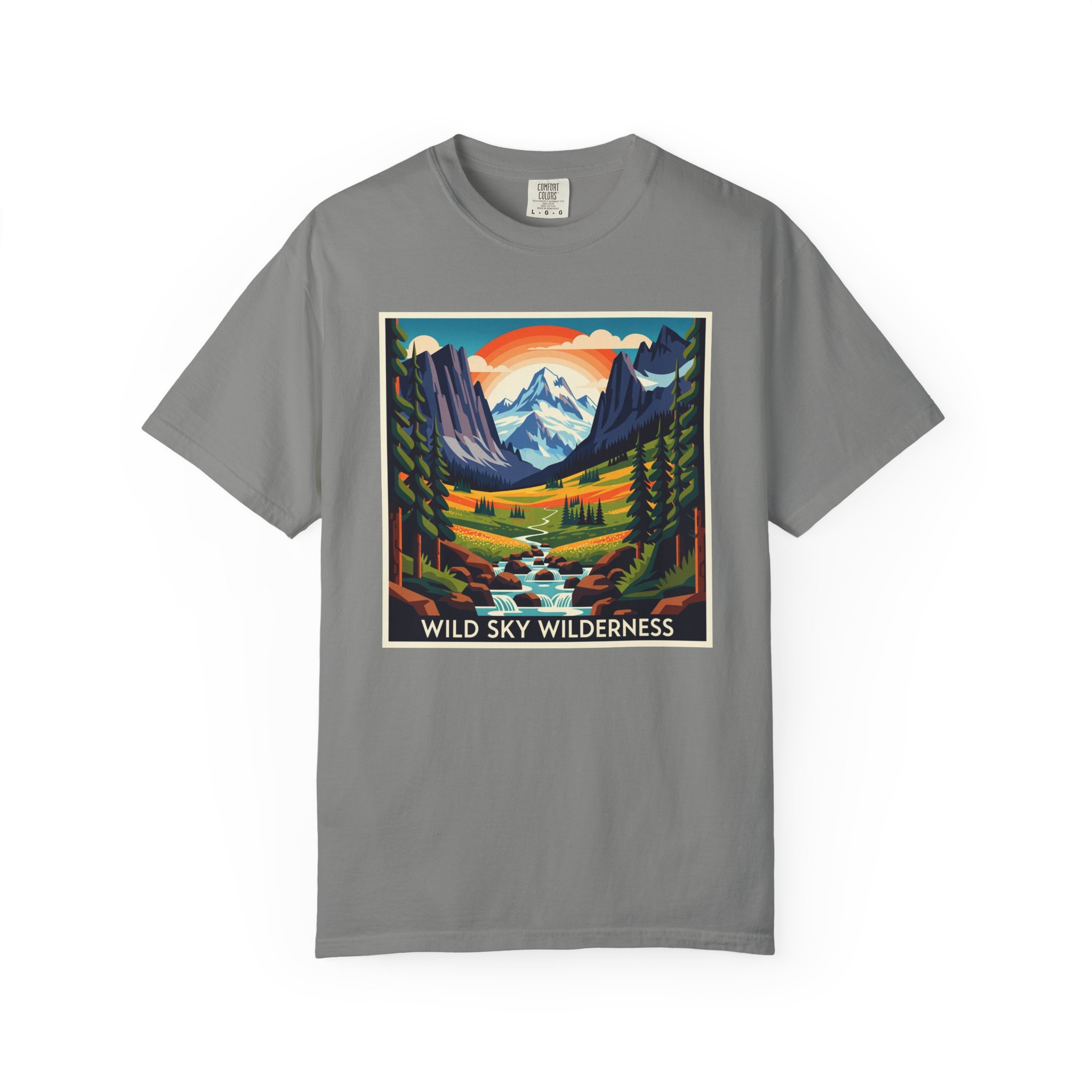 Wild Sky Wilderness WPA Style Unisex T-shirt - Image 7