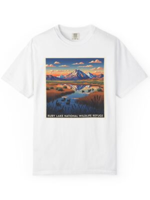 Ruby Lake National Wildlife Refuge WPA Style Unisex T-shirt