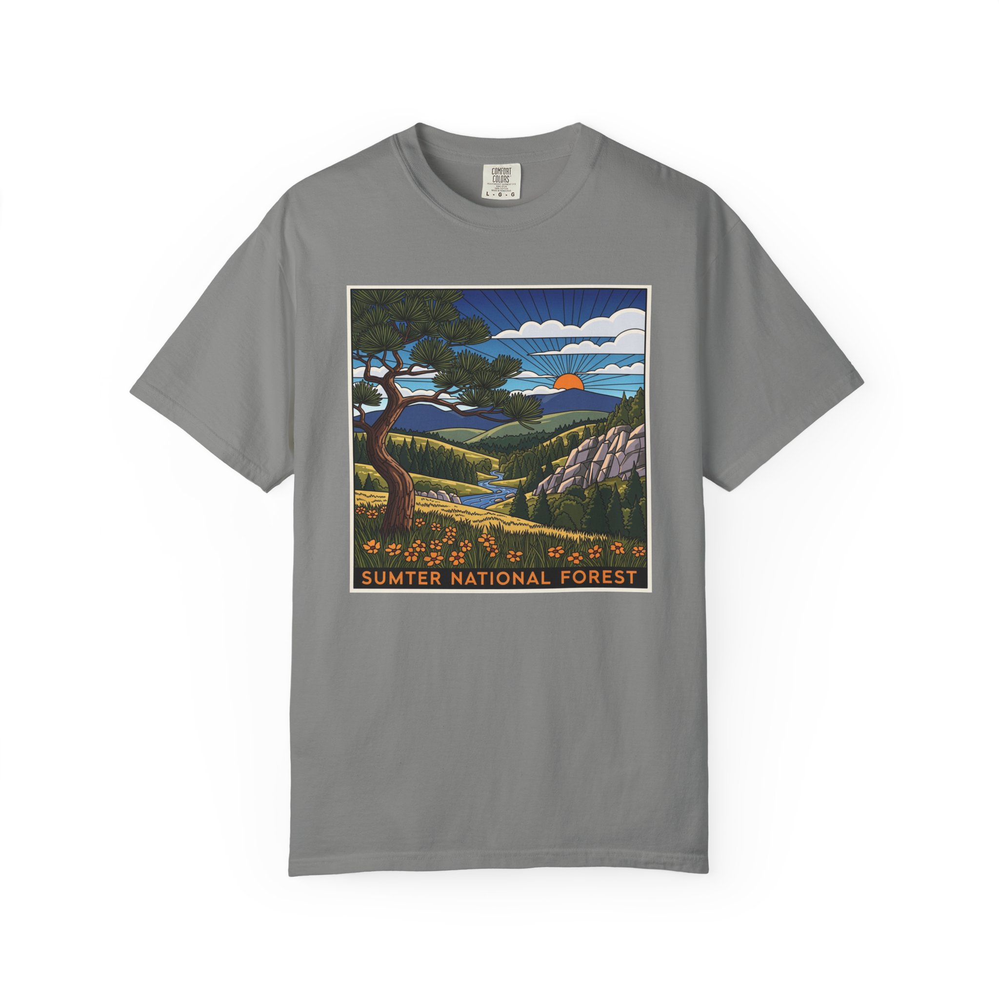 Sumter National Forest WPA Style Unisex T-shirt - Image 7