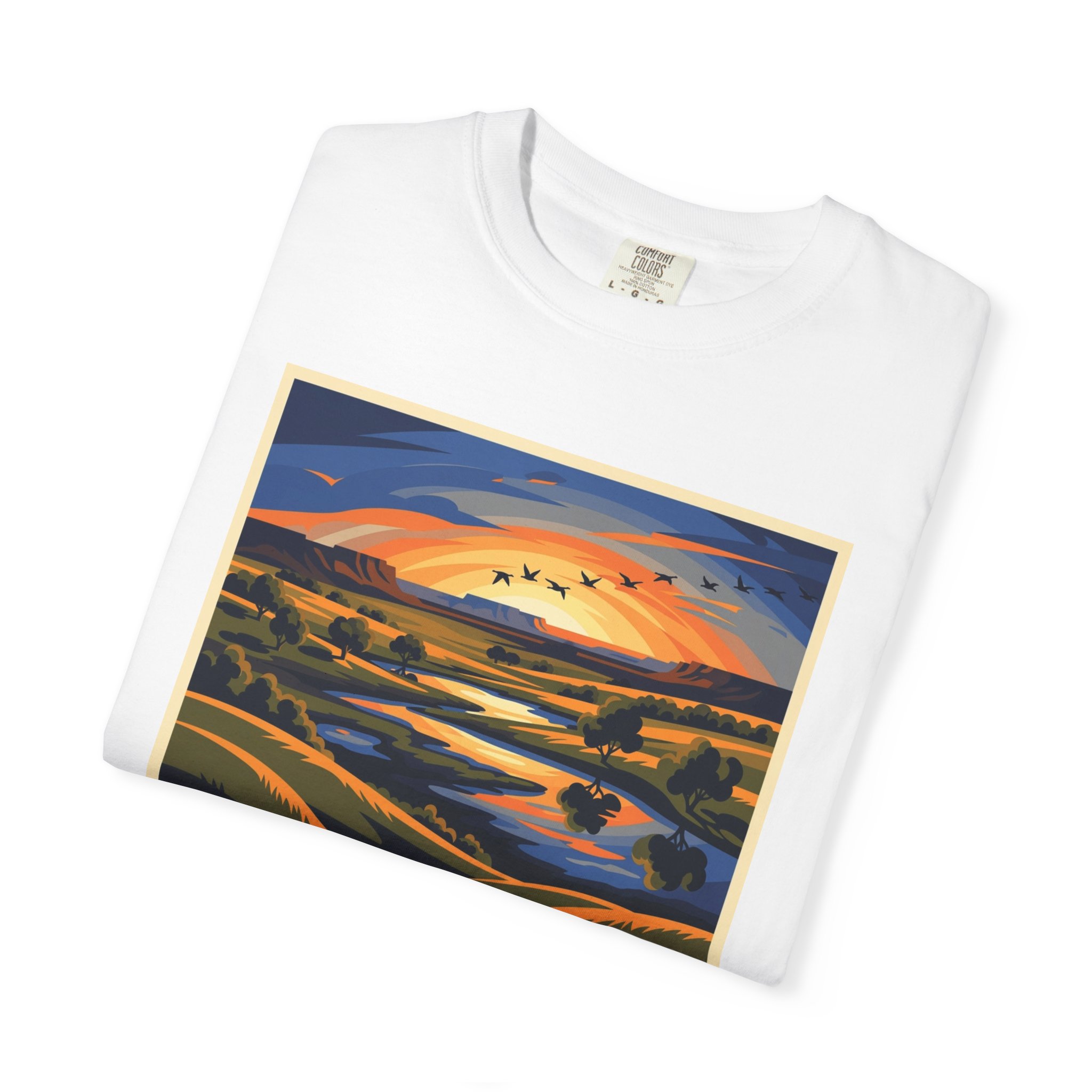 McKay Creek National Wildlife Refuge WPA Style Unisex T-shirt - Image 3