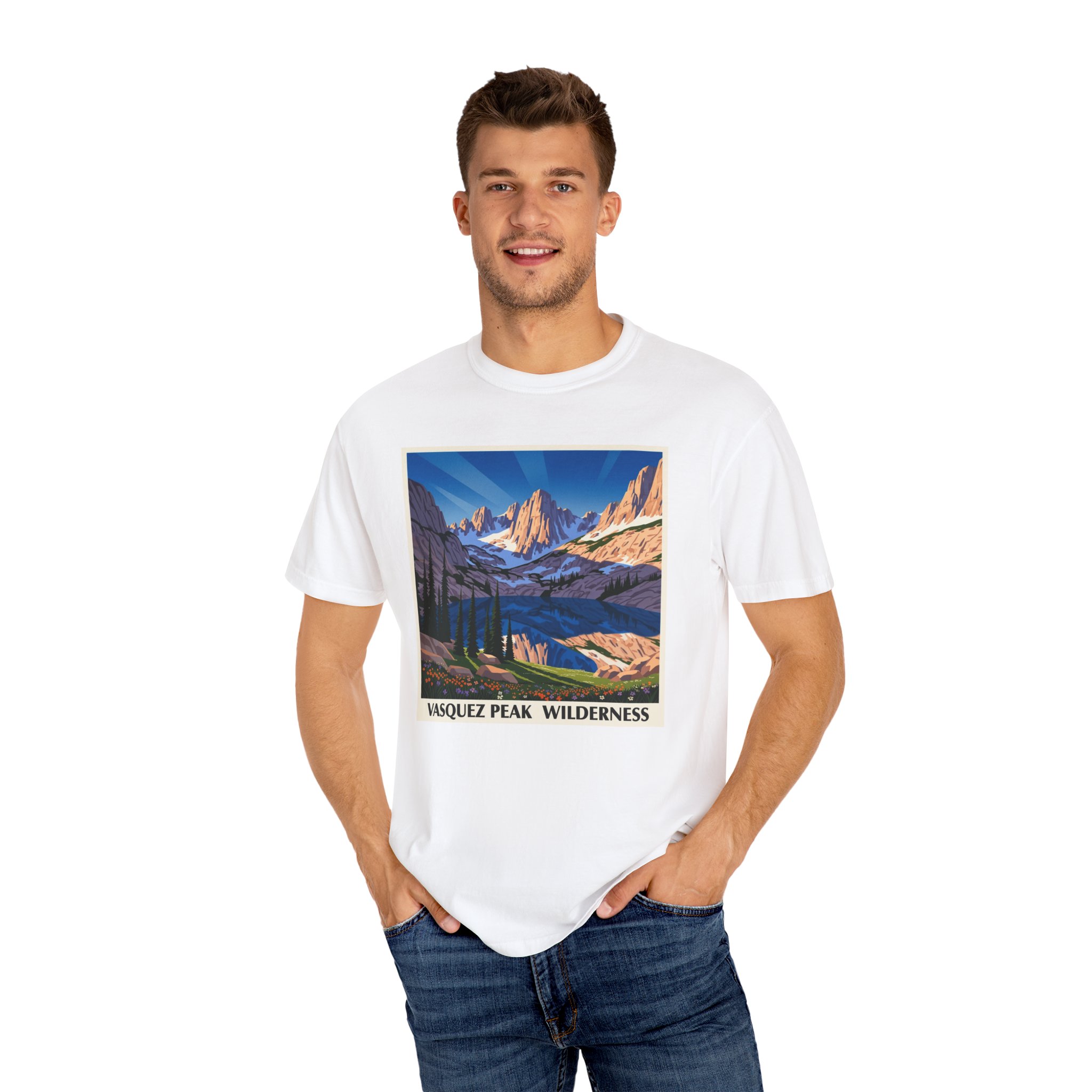 Vasquez Peak Wilderness WPA Style Unisex T-shirt - Image 4