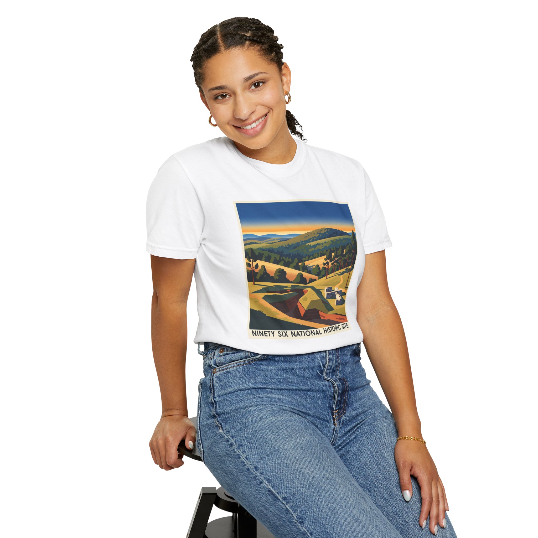 Ninety Six National Historic Site WPA Style Unisex T-shirt - Image 5