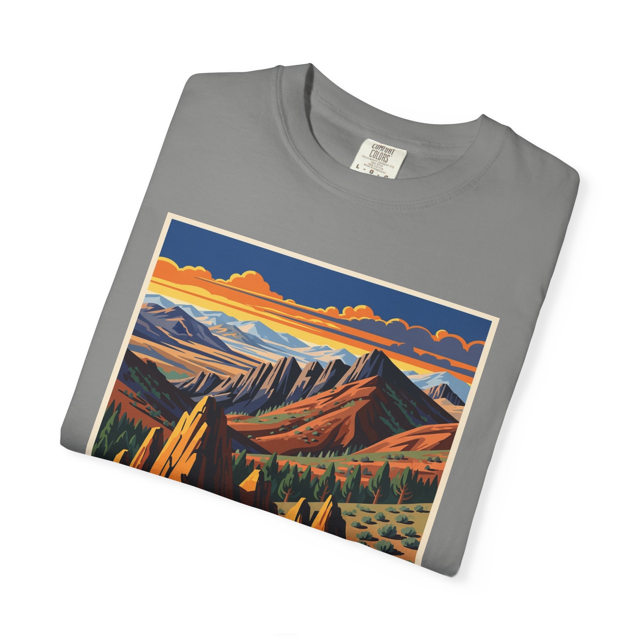 North Black Rock Range Wilderness WPA Style Unisex T-shirt - Image 9