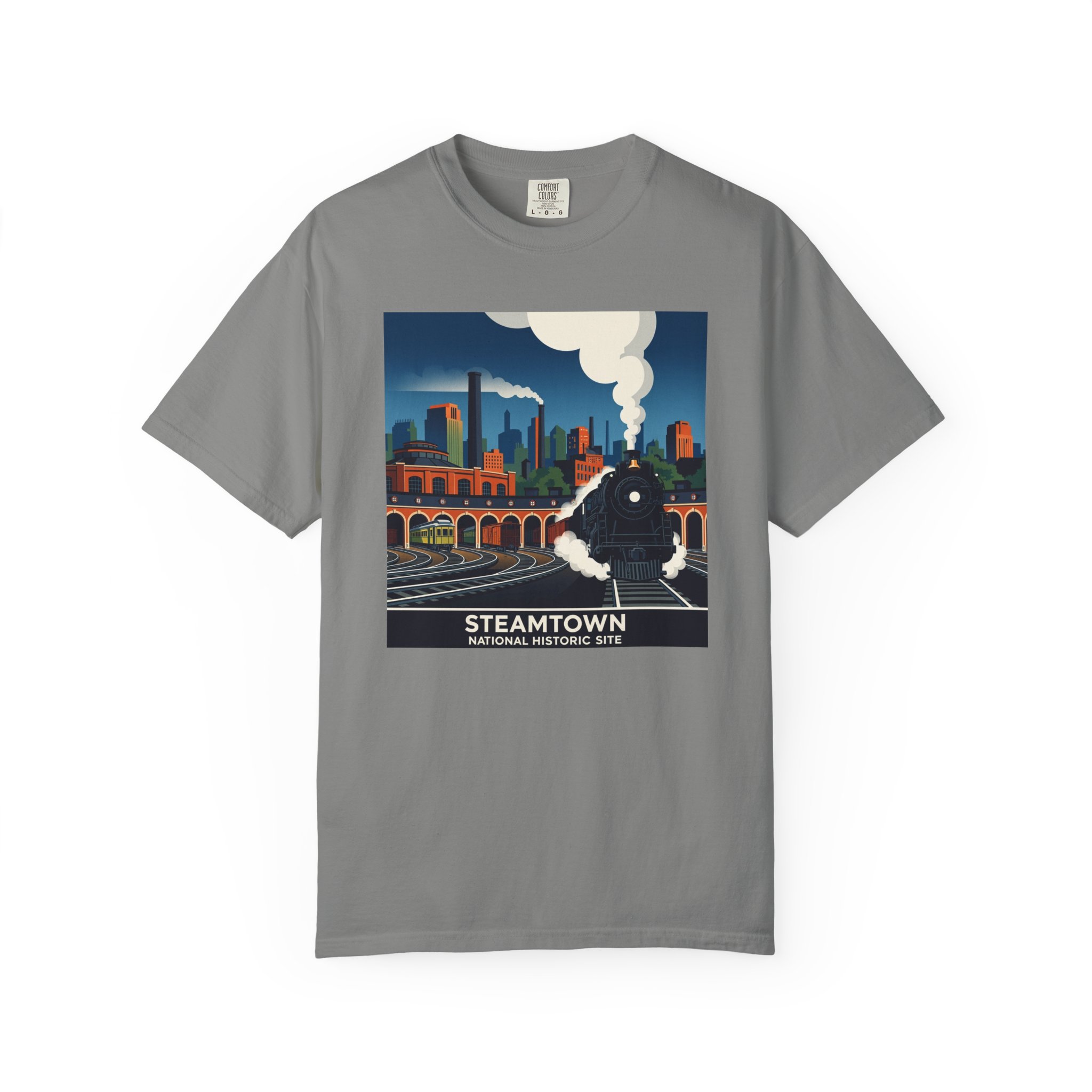 Steamtown National Historic Site WPA Style Unisex T-shirt - Image 7