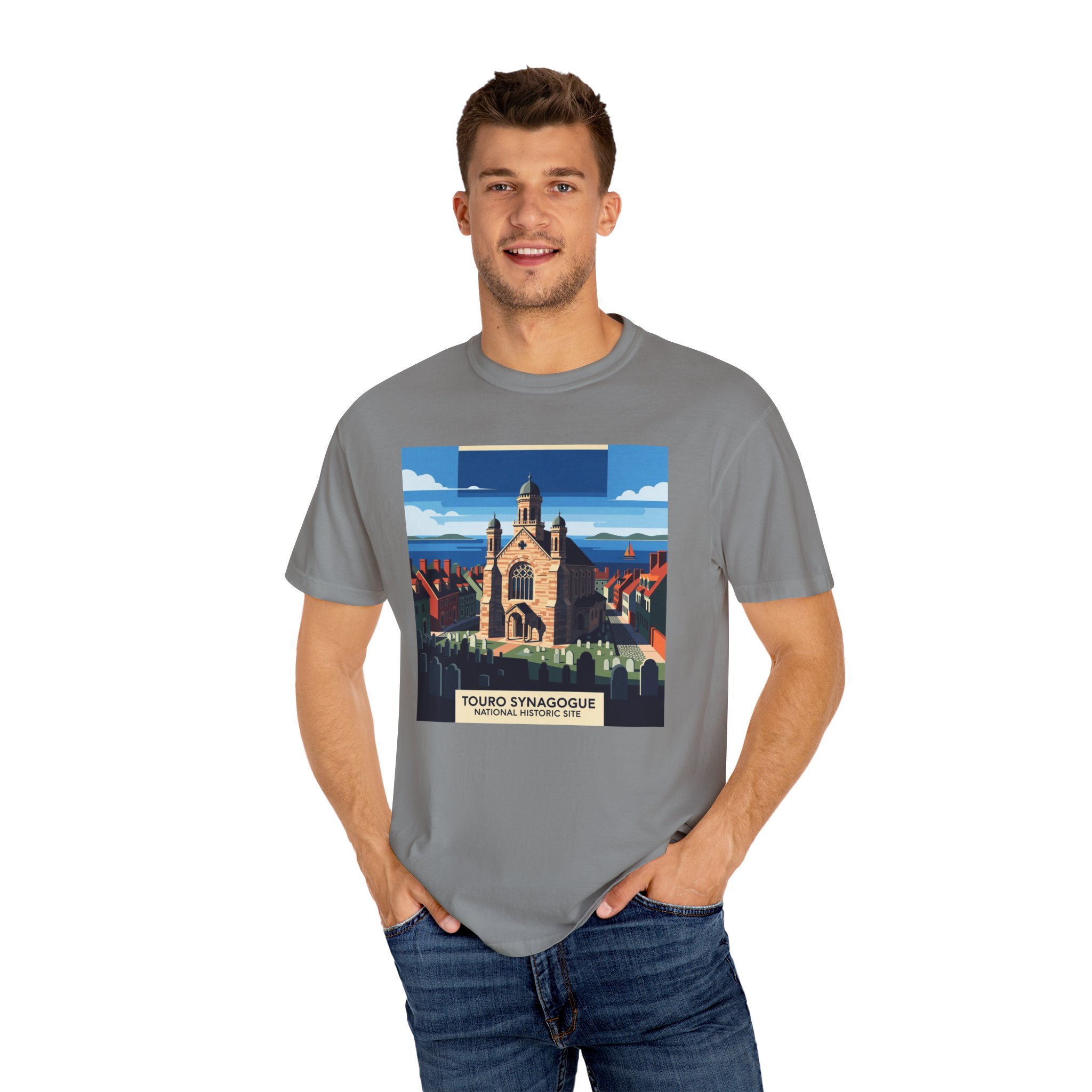 Touro Synagogue National Historic Site WPA Style Unisex T-shirt - Image 10