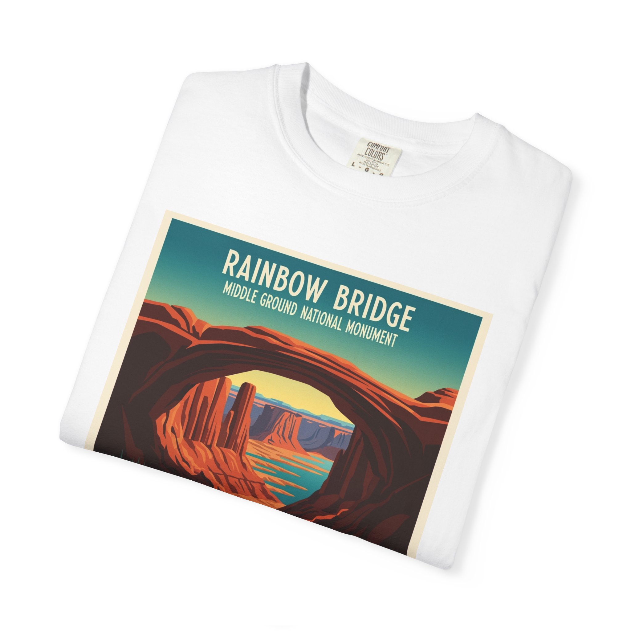 Rainbow Bridge National Monument WPA Style Unisex T-shirt - Image 3