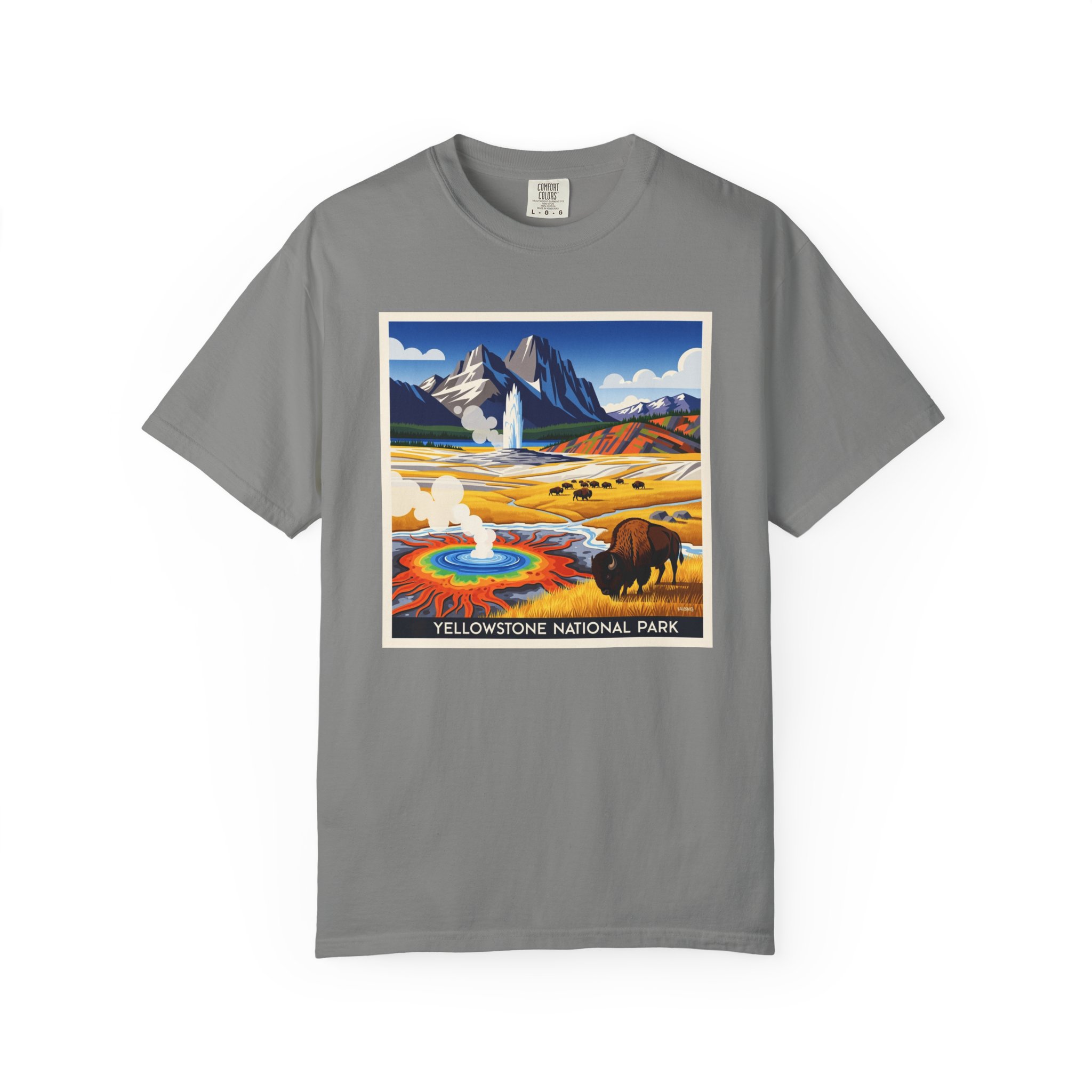 Yellowstone National Park WPA Style Unisex T-shirt - Image 7