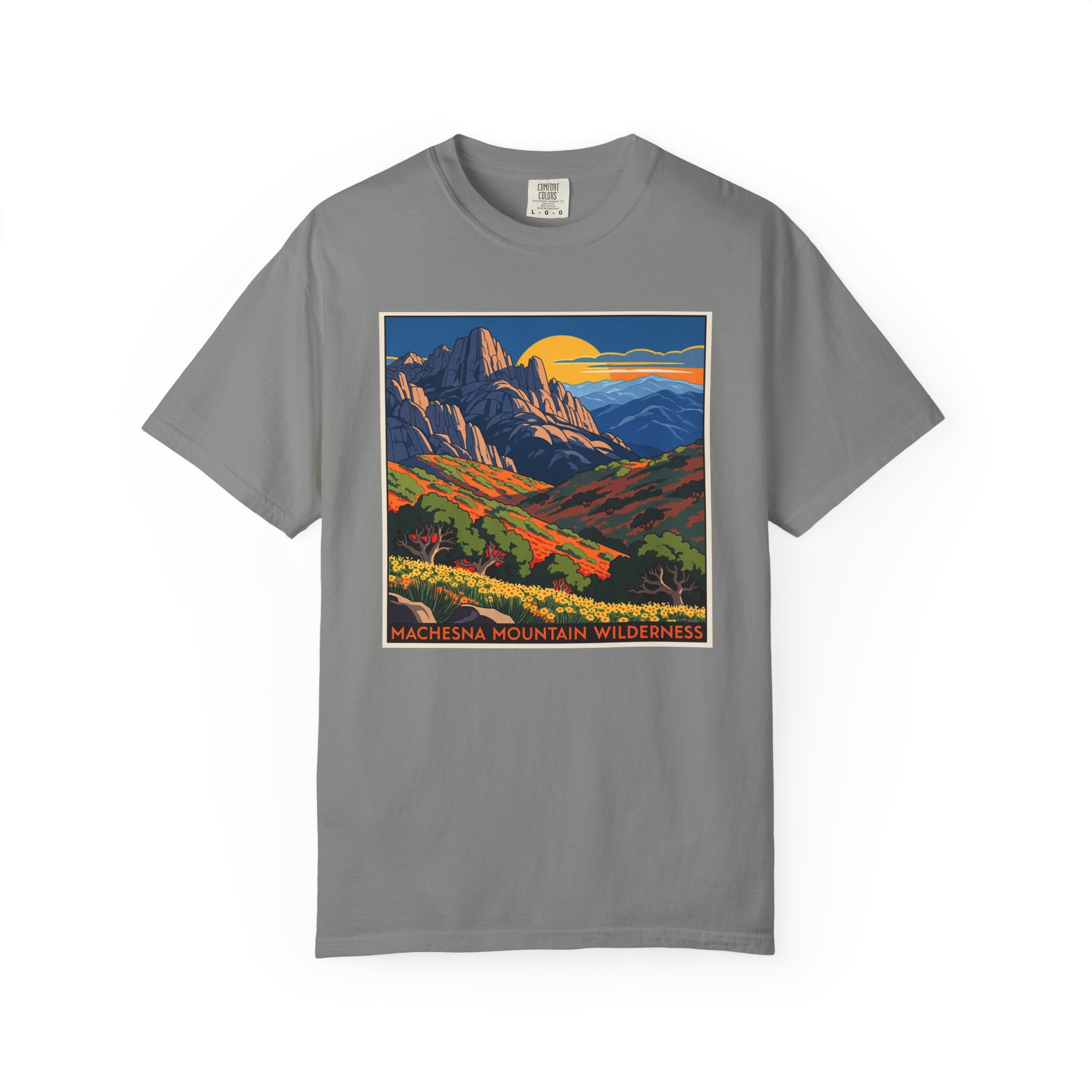 Machesna Mountain Wilderness WPA Style Unisex T-shirt - Image 7