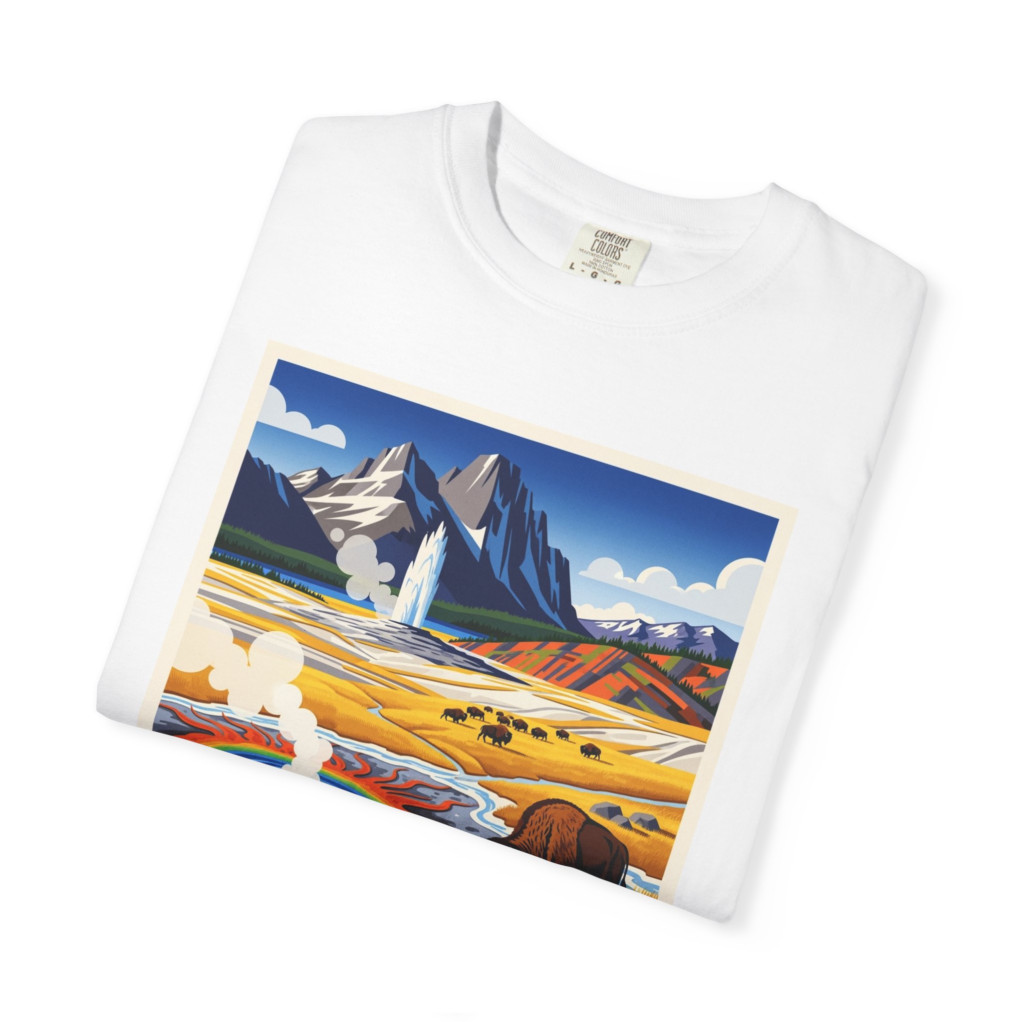 Yellowstone National Park WPA Style Unisex T-shirt - Image 3