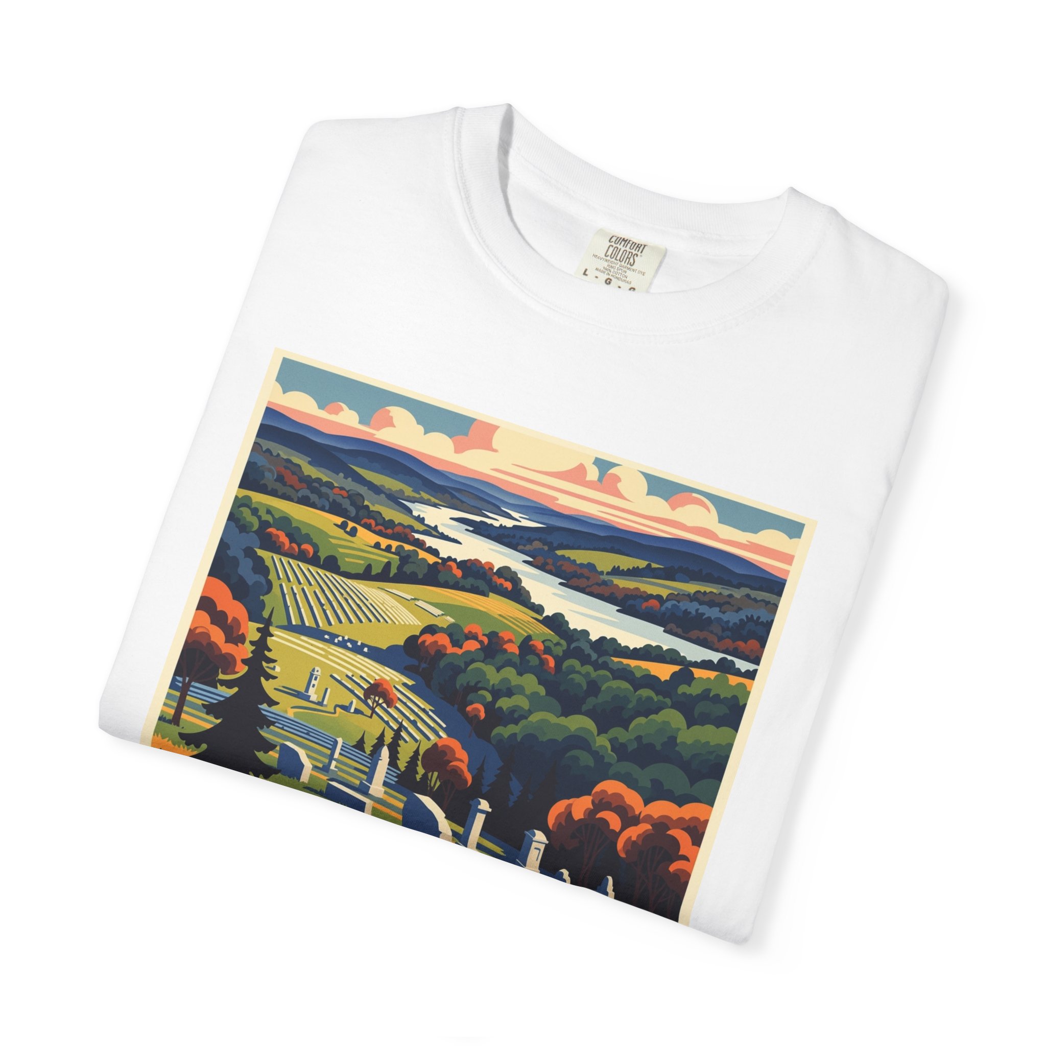 Saratoga National Historical Park WPA Style Unisex T-shirt - Image 3