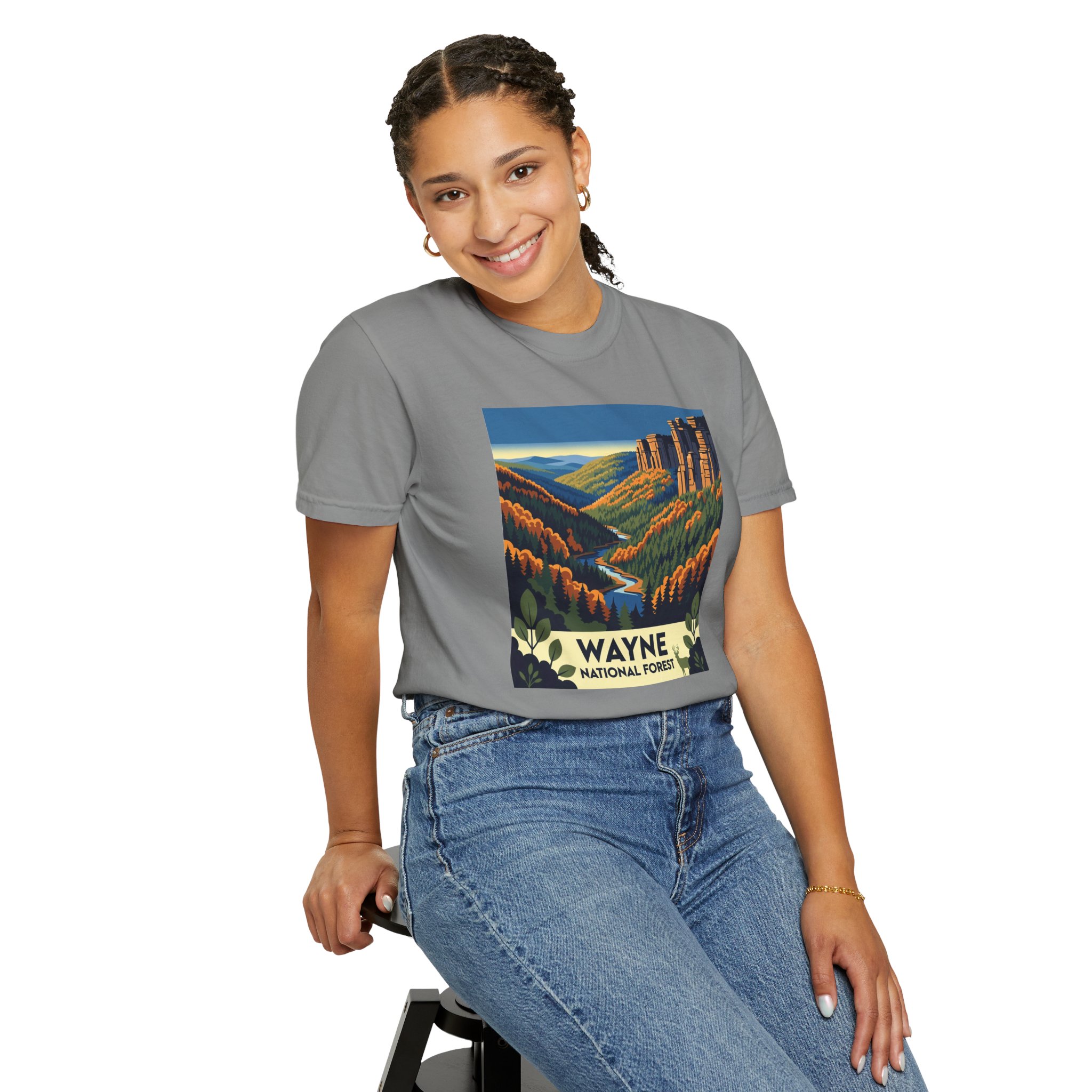 Wayne National Forest WPA Style Unisex T-shirt - Image 11