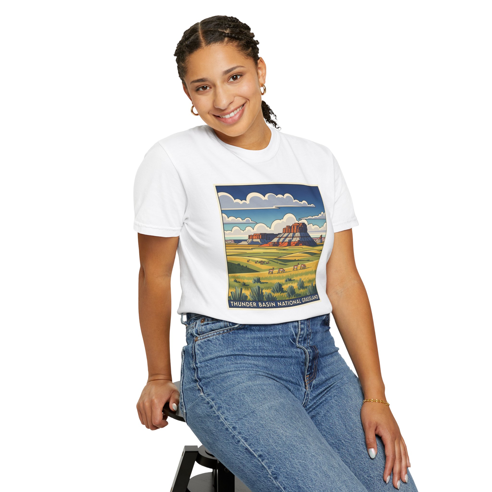 Thunder Basin National Grassland WPA Style Unisex T-shirt - Image 5