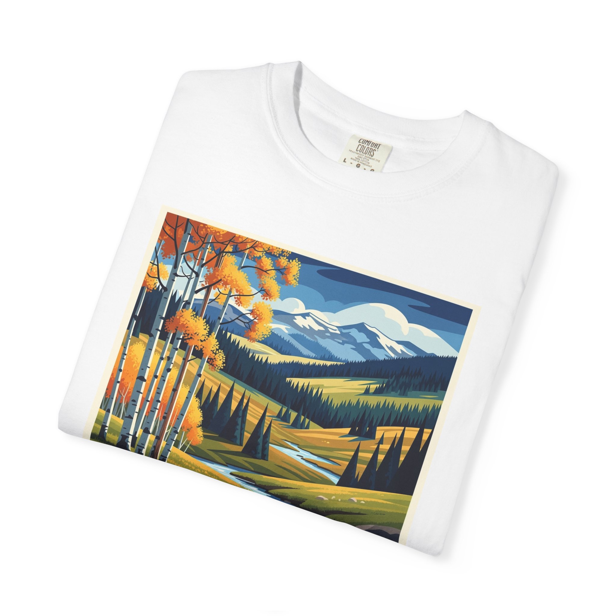 San Pedro Parks Wilderness WPA Style Unisex T-shirt - Image 3