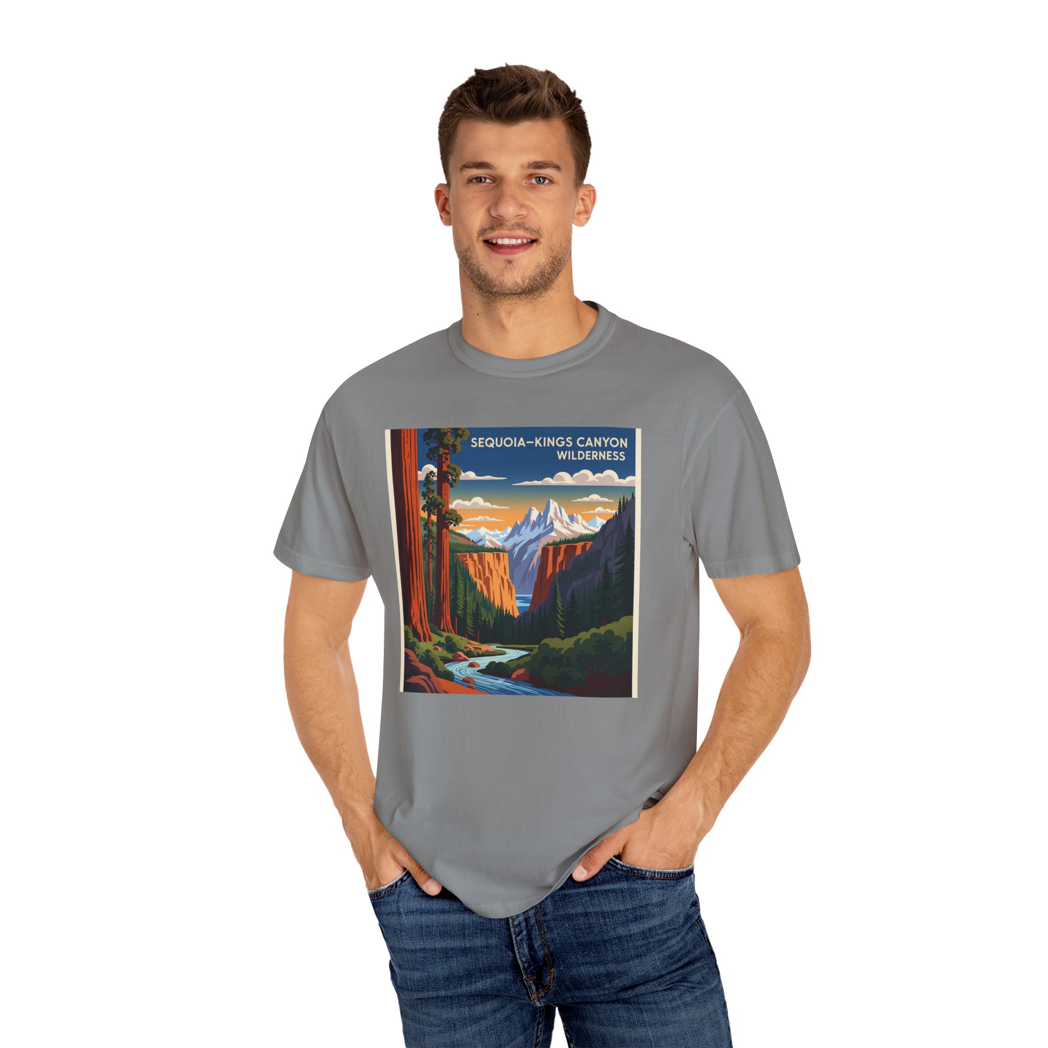 Sequoia–Kings Canyon Wilderness WPA Style Unisex T-shirt - Image 10