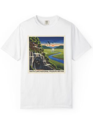 Sauta Cave National Wildlife Refuge WPA Style Unisex T-shirt