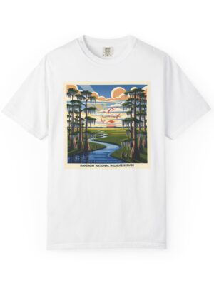 Mandalay National Wildlife Refuge WPA Style Unisex T-shirt