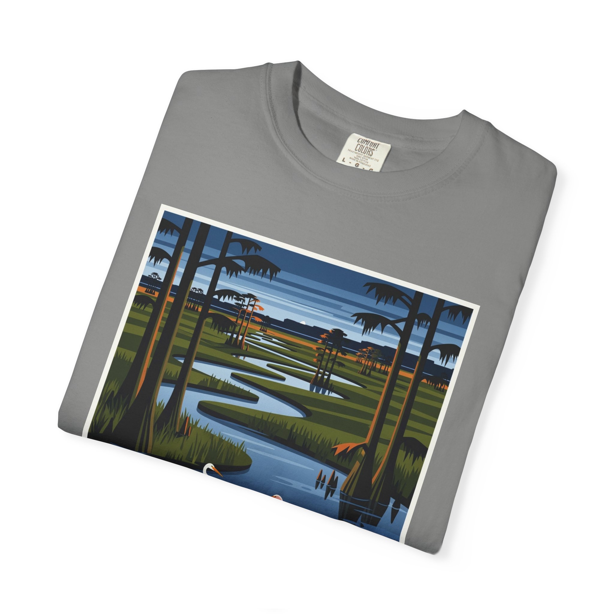 St. Johns National Wildlife Refuge WPA Style Unisex T-shirt - Image 9