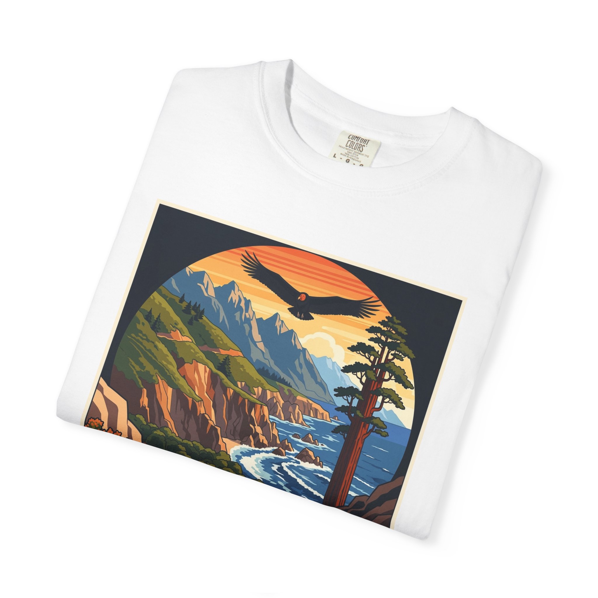 Los Padres National Forest WPA Style Unisex T-shirt - Image 3