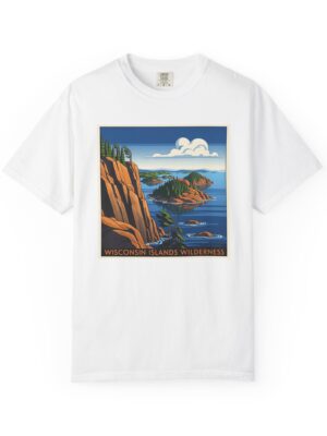 Wisconsin Islands Wilderness WPA Style Unisex T-shirt