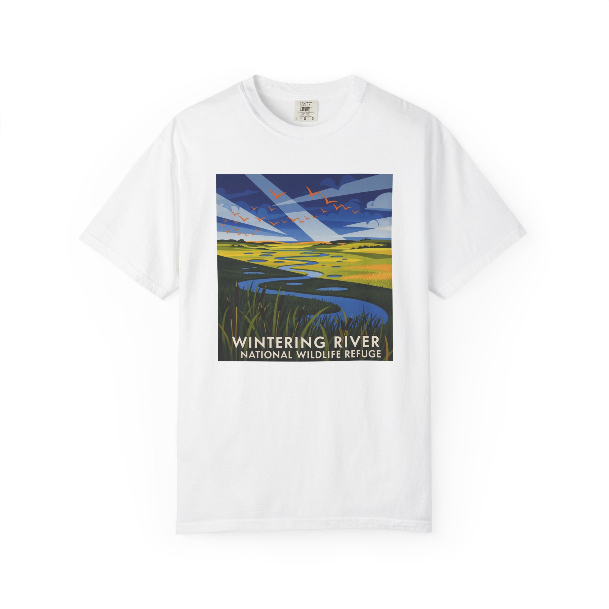 Wintering River National Wildlife Refuge WPA Style Unisex T-shirt