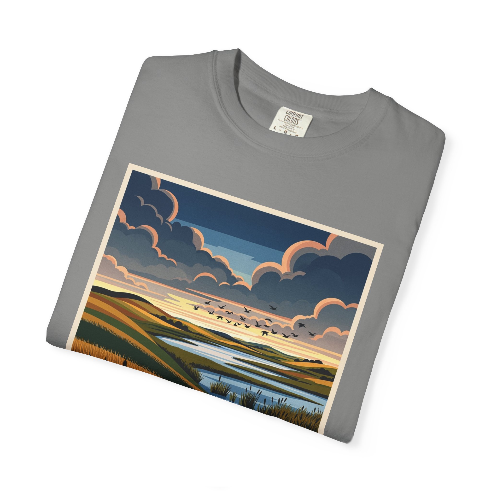 Long Lake National Wildlife Refuge WPA Style Unisex T-shirt - Image 9