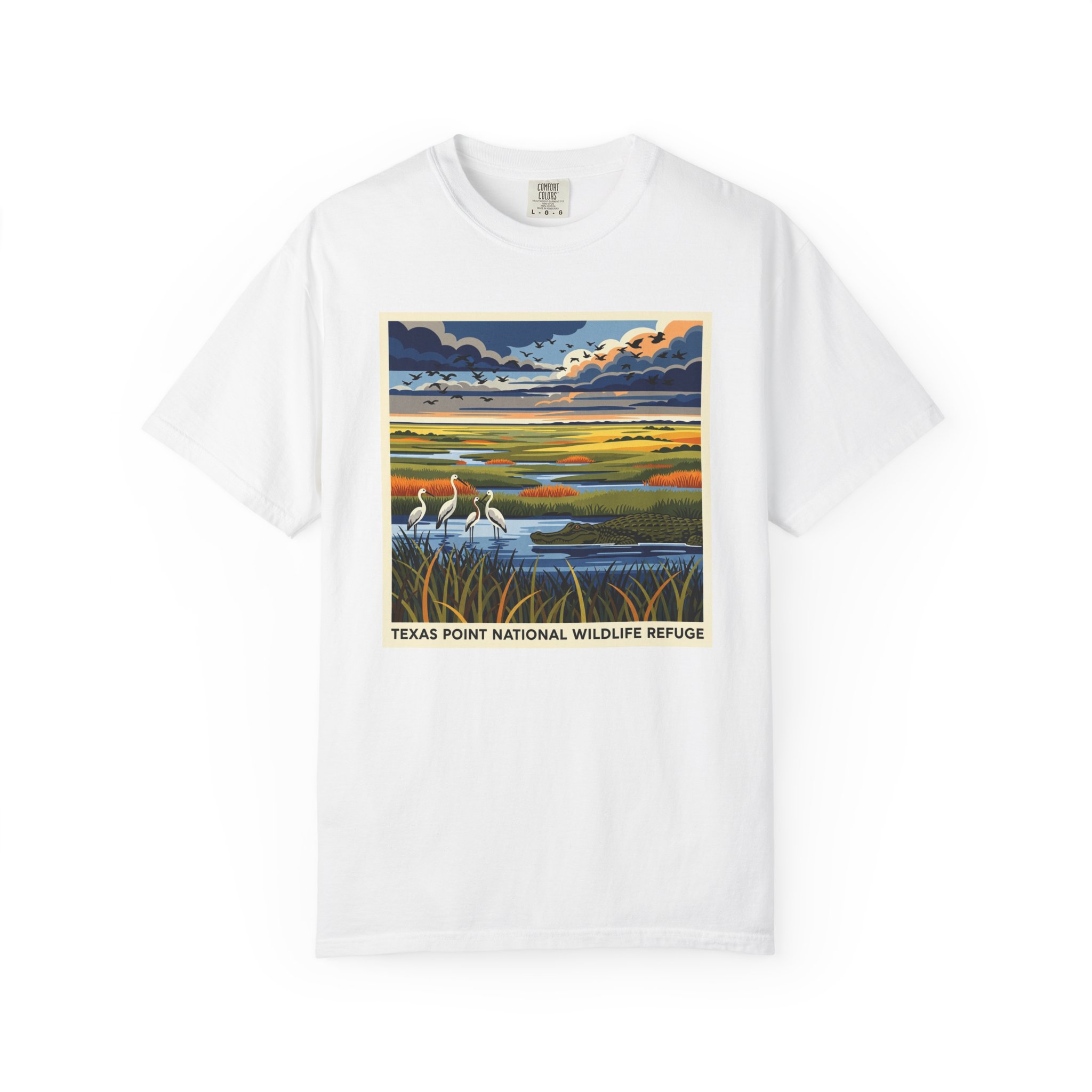 Texas Point National Wildlife Refuge WPA Style Unisex T-shirt
